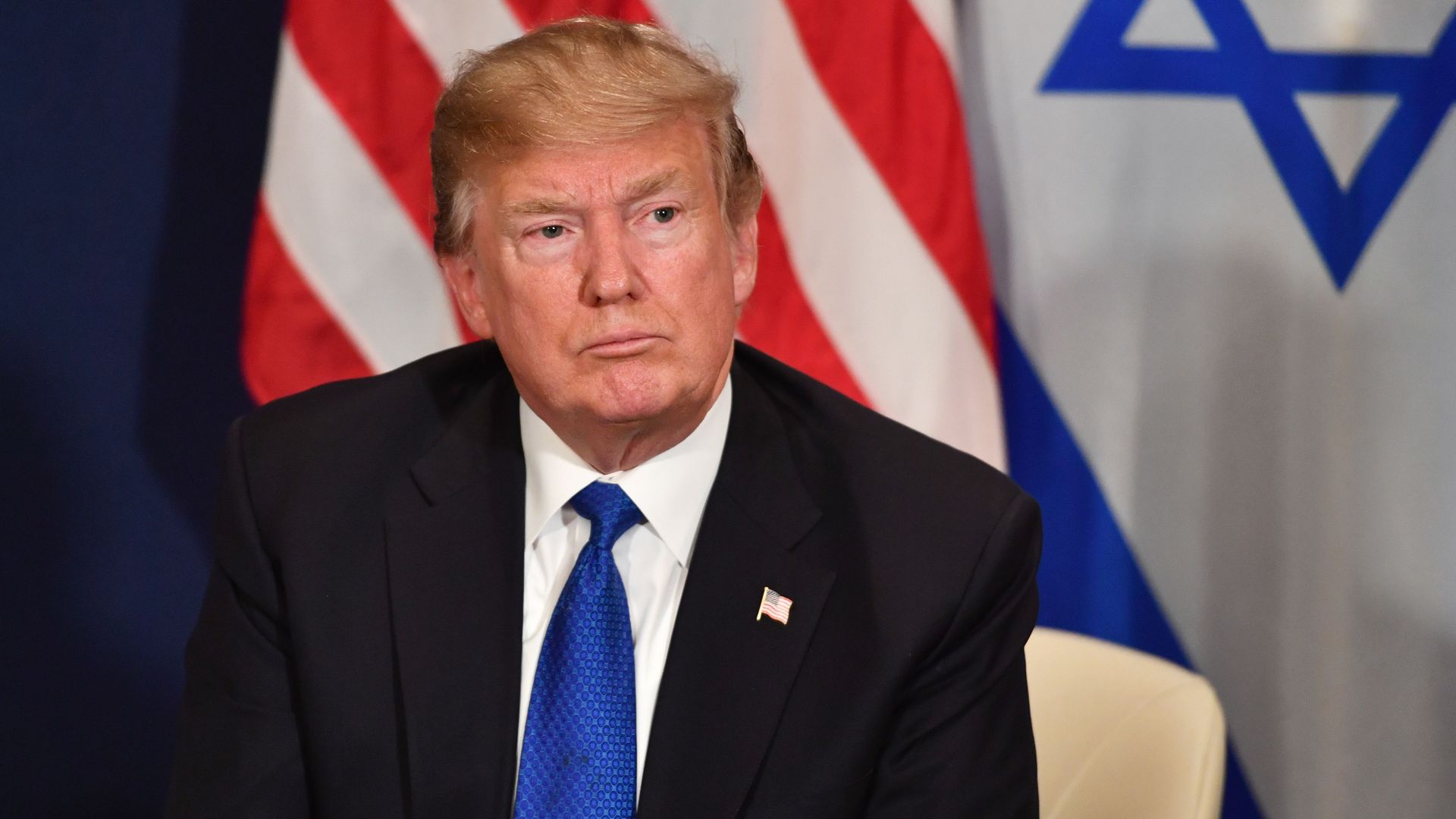 Trump frowning
