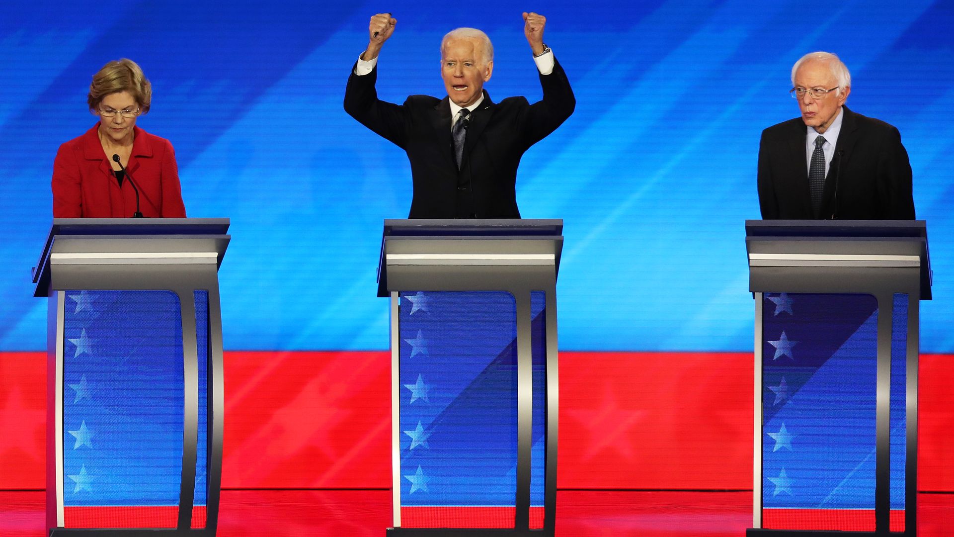 Elizabeth Warren Joe Biden, Bernie Sanders