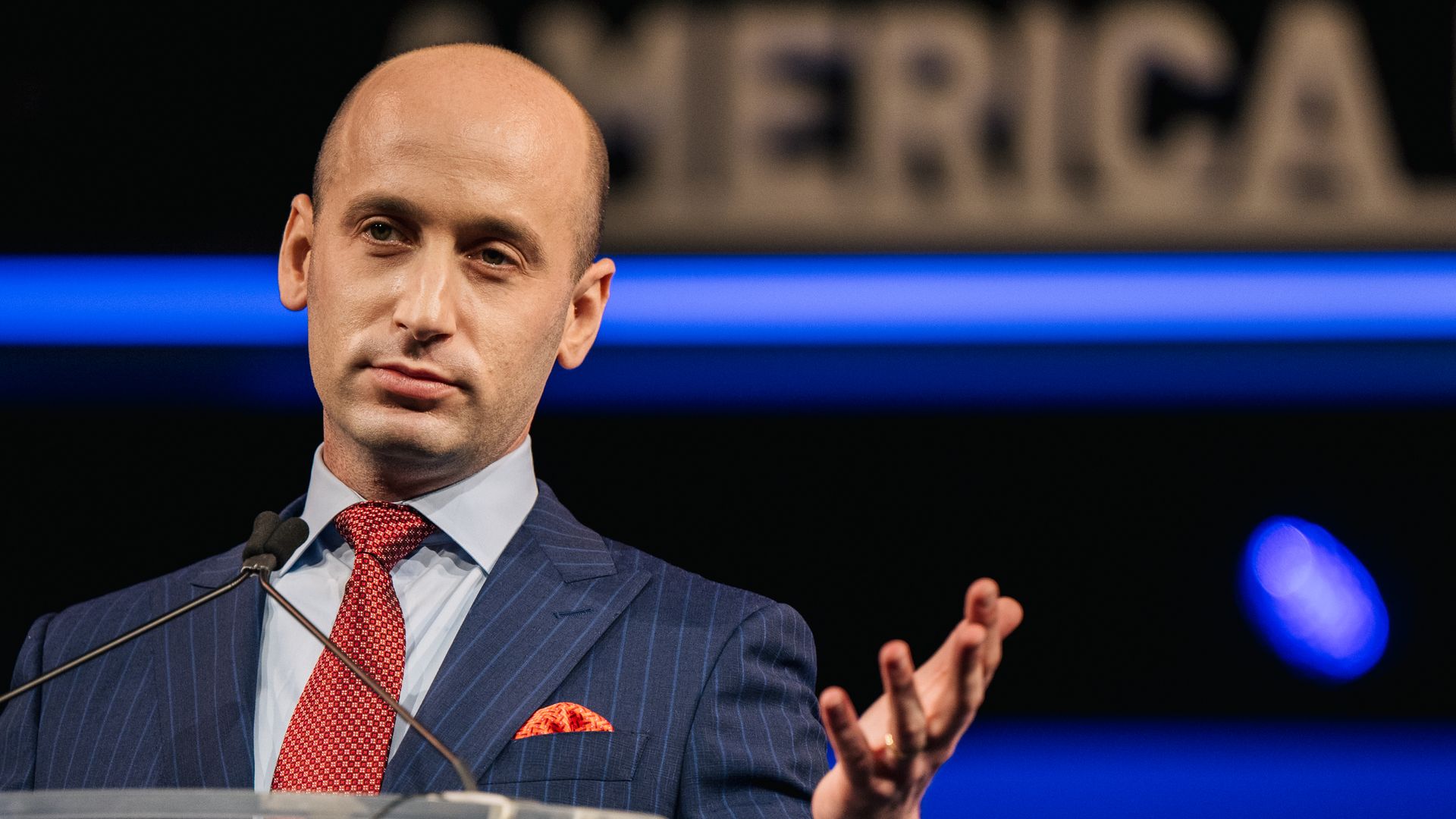 Former White House Senior Advisor and Director of Speechwriting Steven Miller speaks 