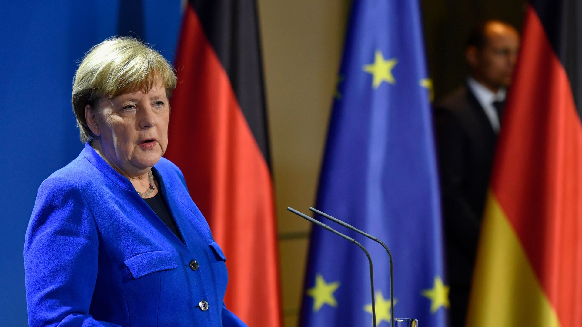 German Chancellor Angela Merkel on March 17, 2020.