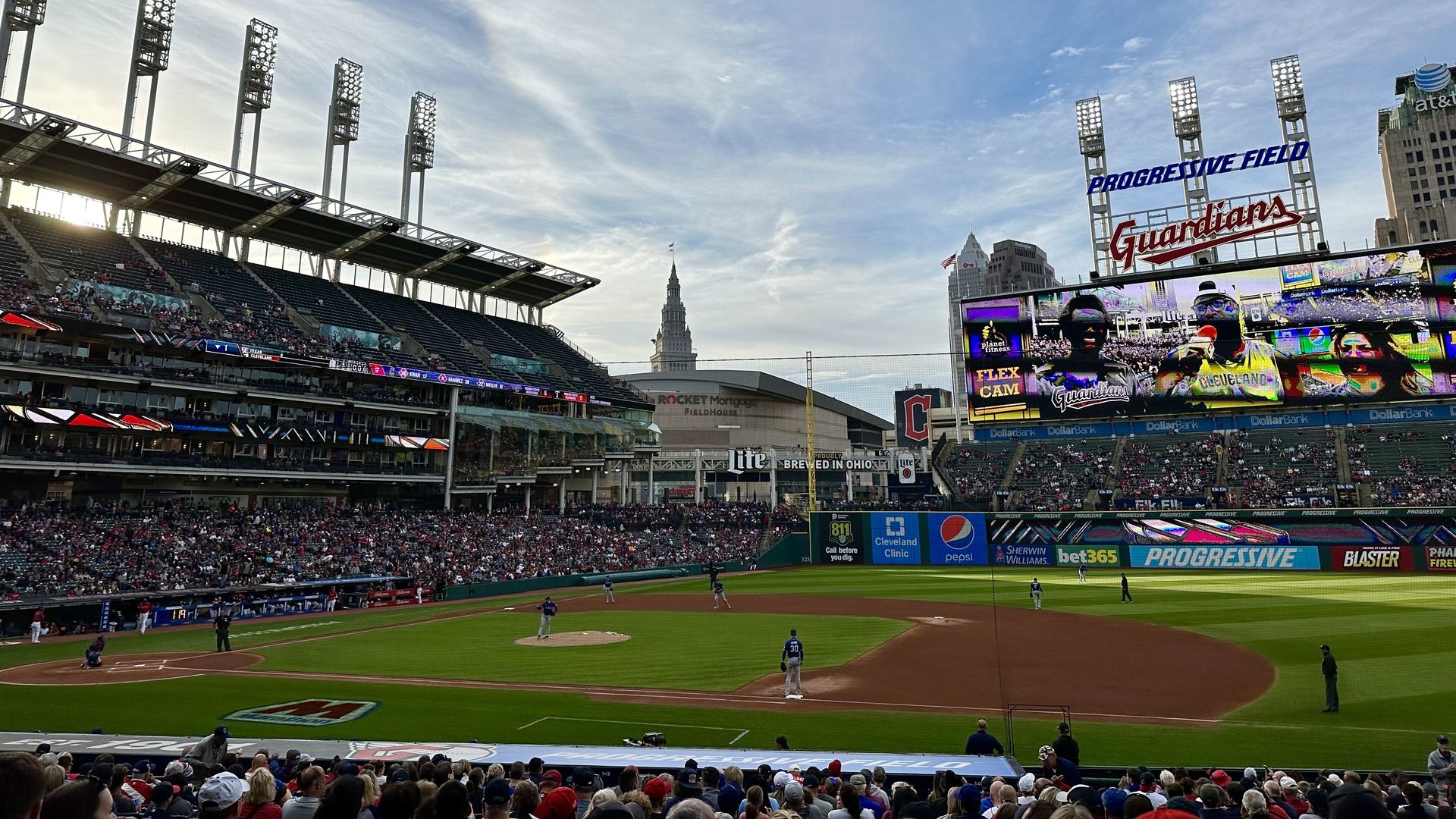 Progressive Field in Cleveland.