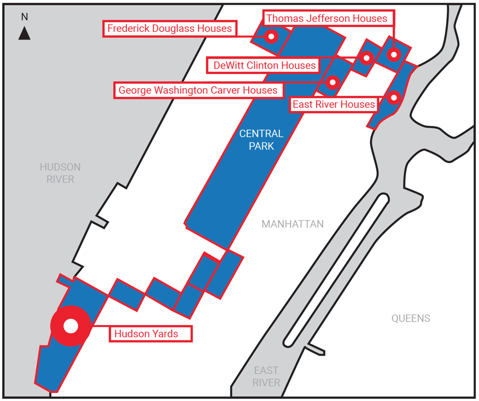Map of hudson yards