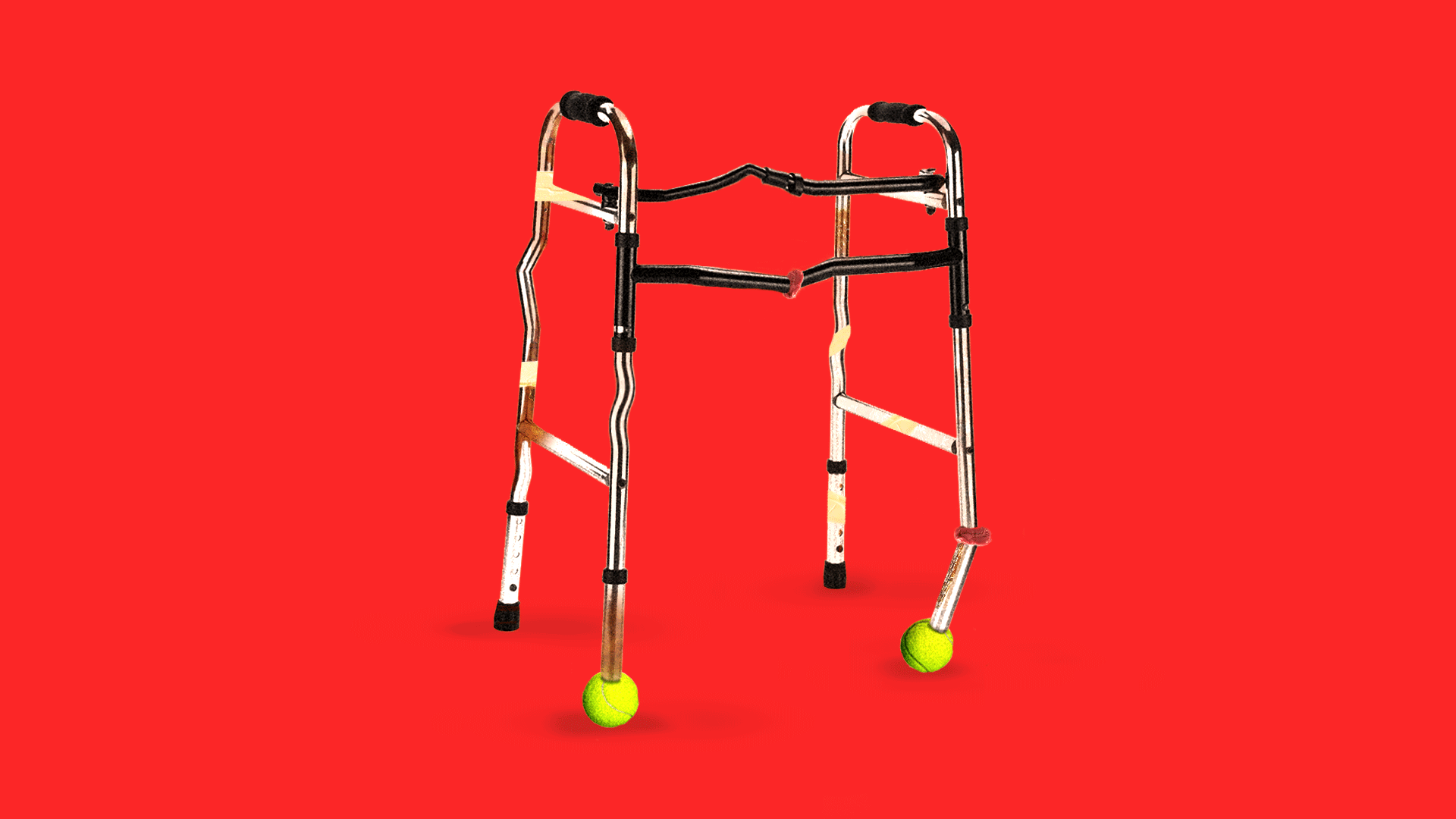 Illustration of a broken orthopedic walker.