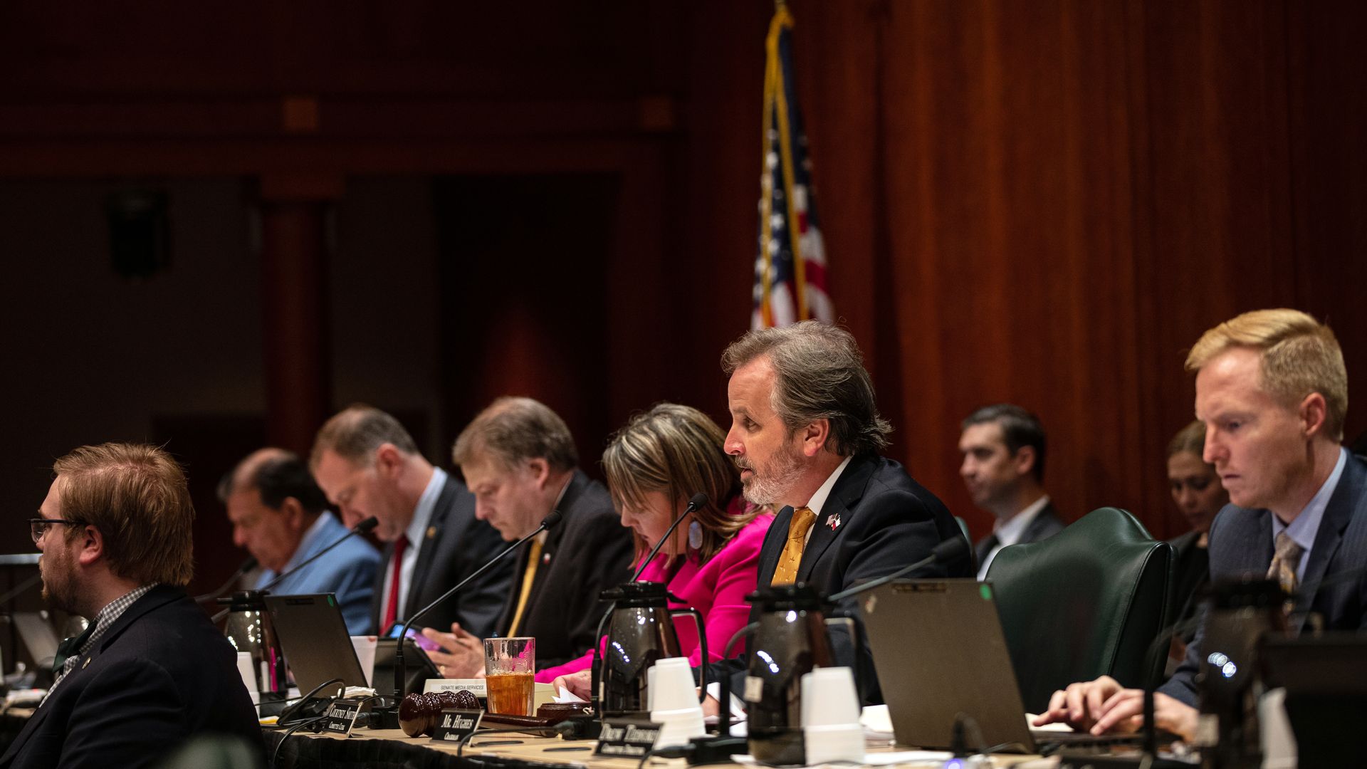 A meeting of the Texas Senate Committee on State Affairs 