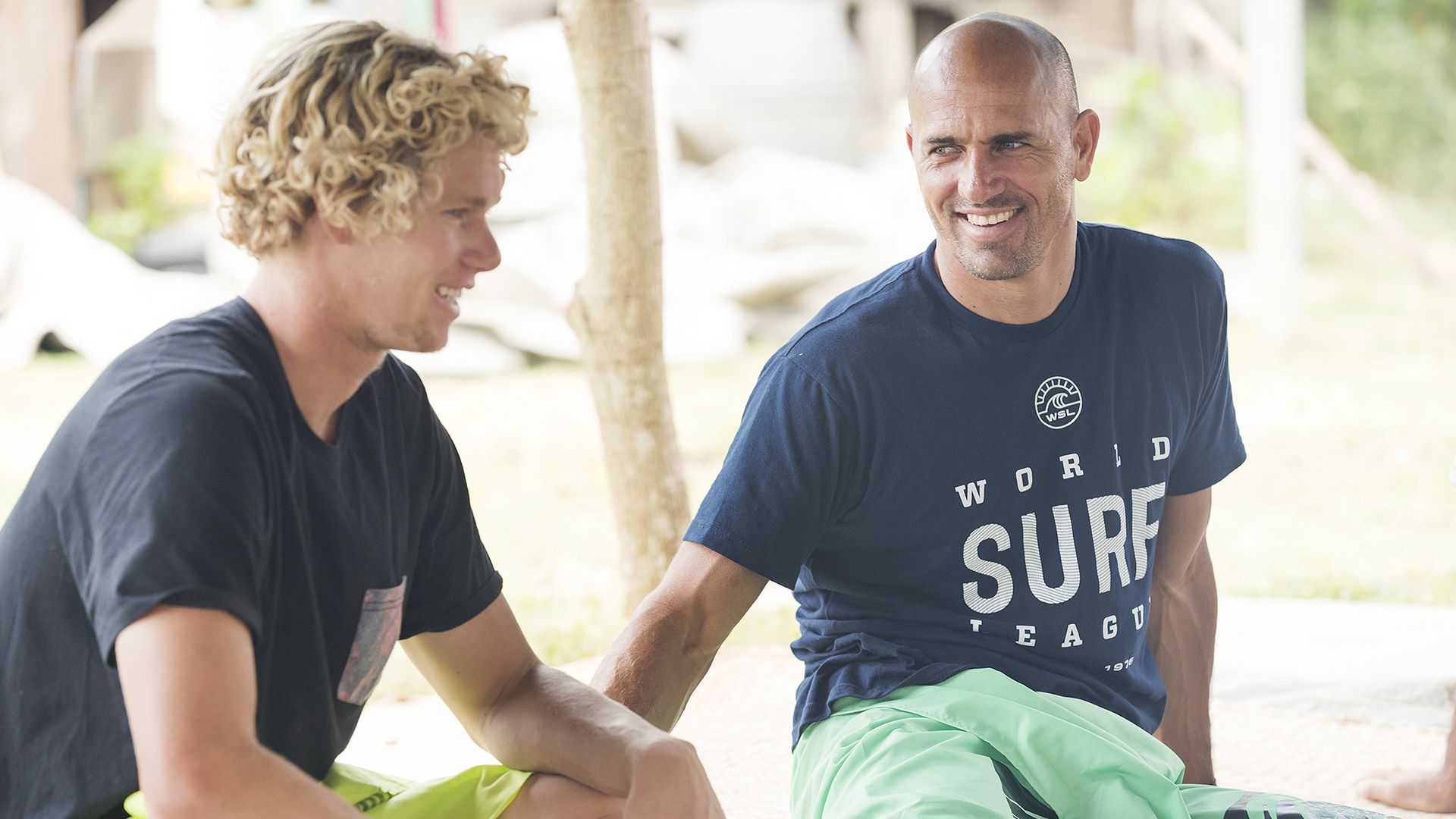 John John Florence and Kelly Slater