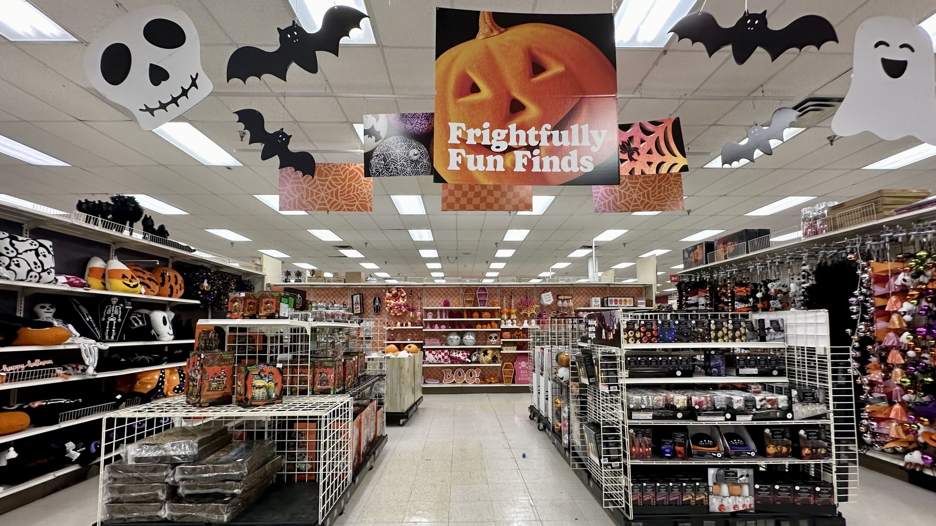 Halloween decorations at a Michaels store