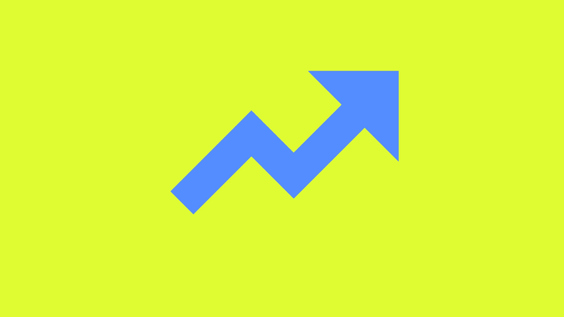 Illustration of a trending arrow breaking and falling down
