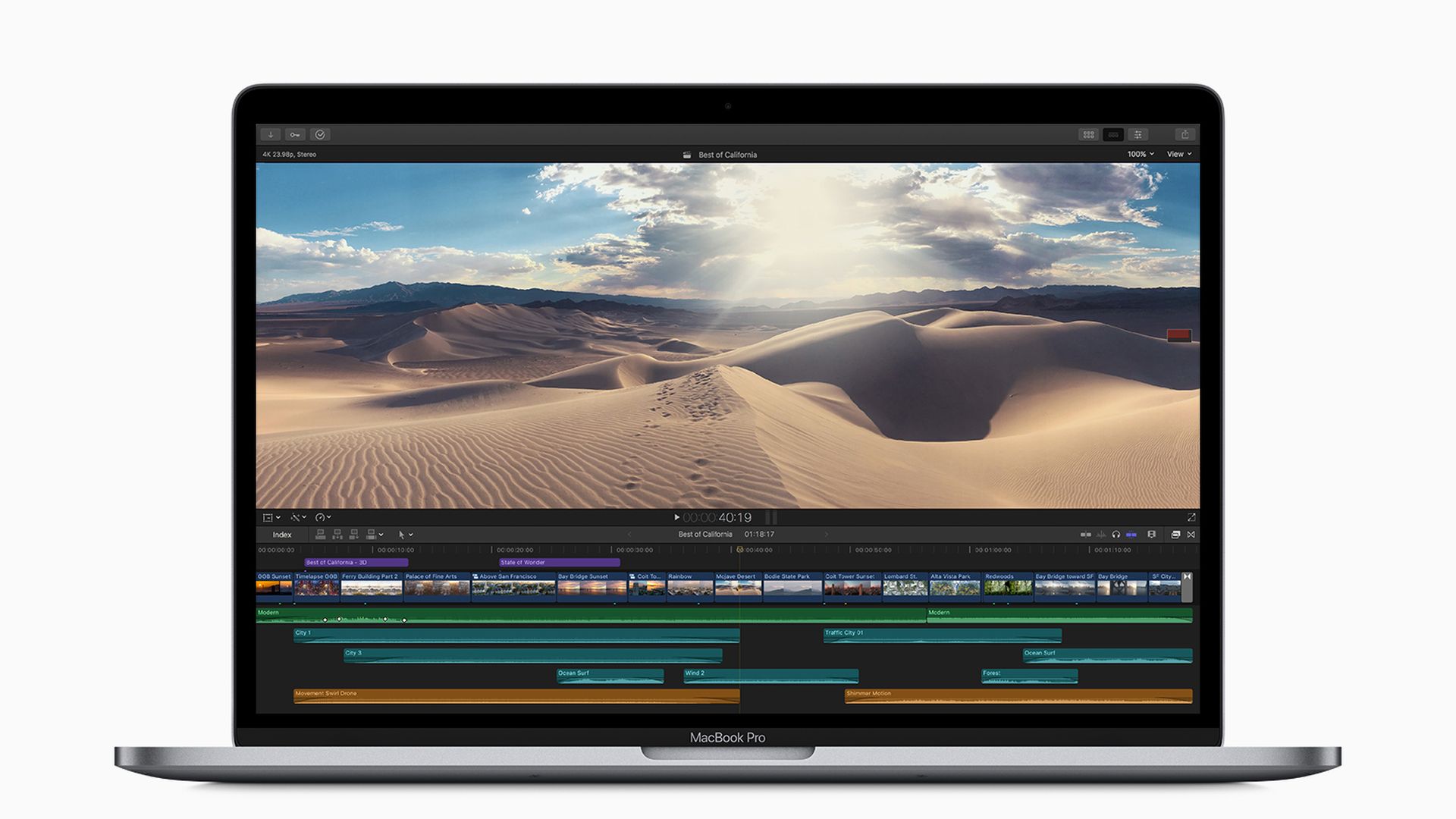 Apple's new MacBook Pro features a faster processor and a redesigned keyboard.