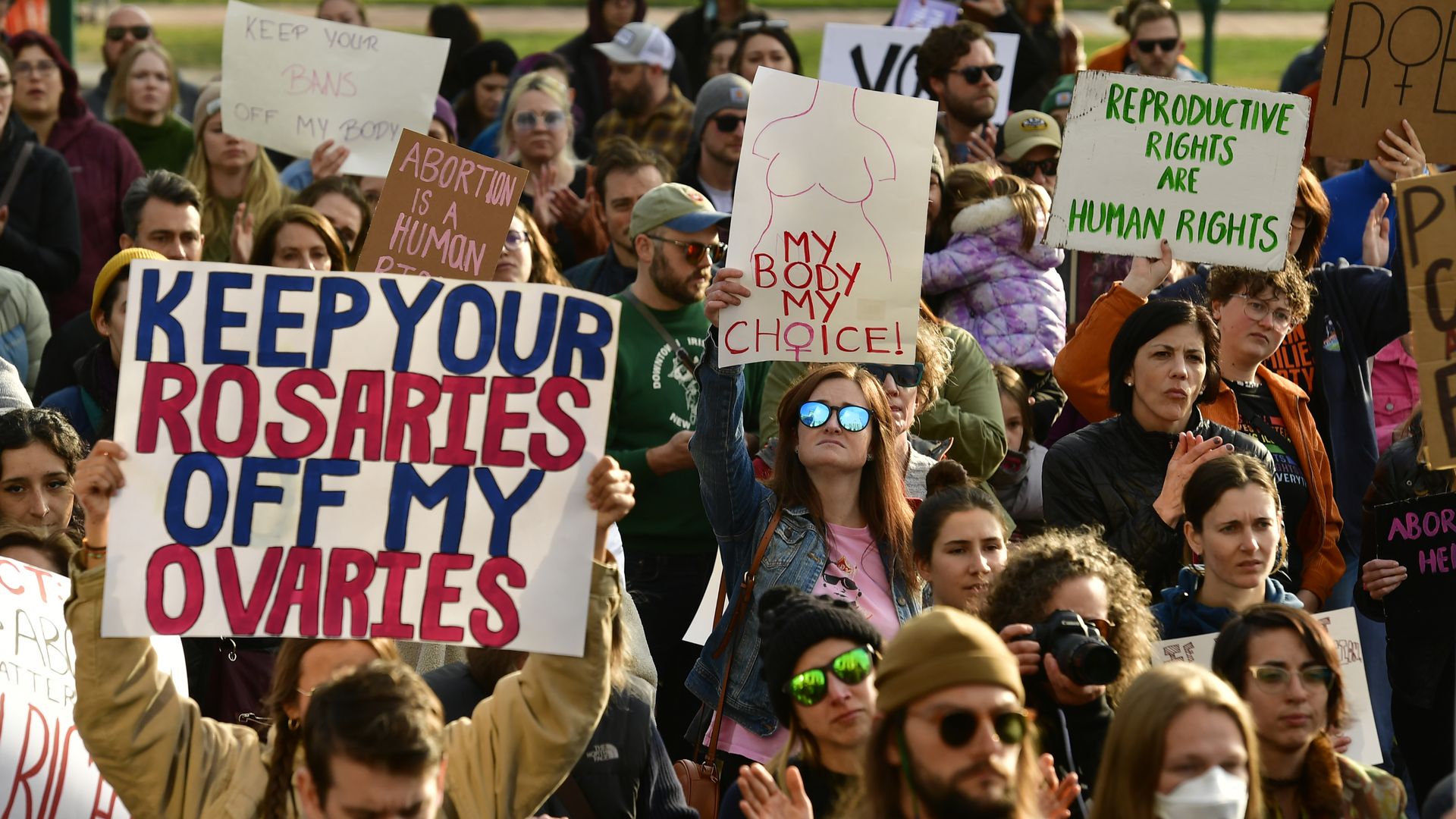 Picture of abortion right supporters