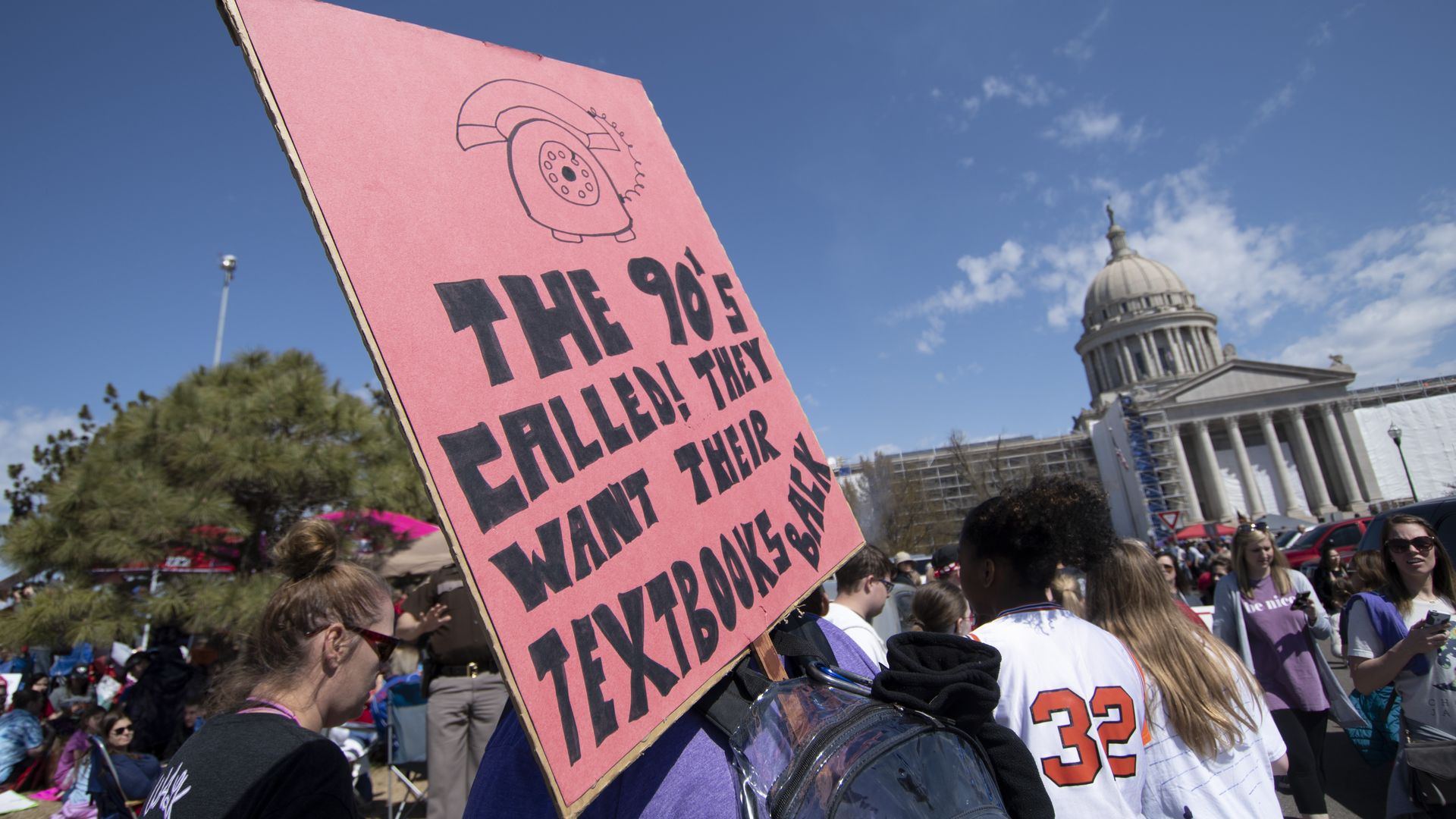 Teachers striking at the Oklahoma Capital