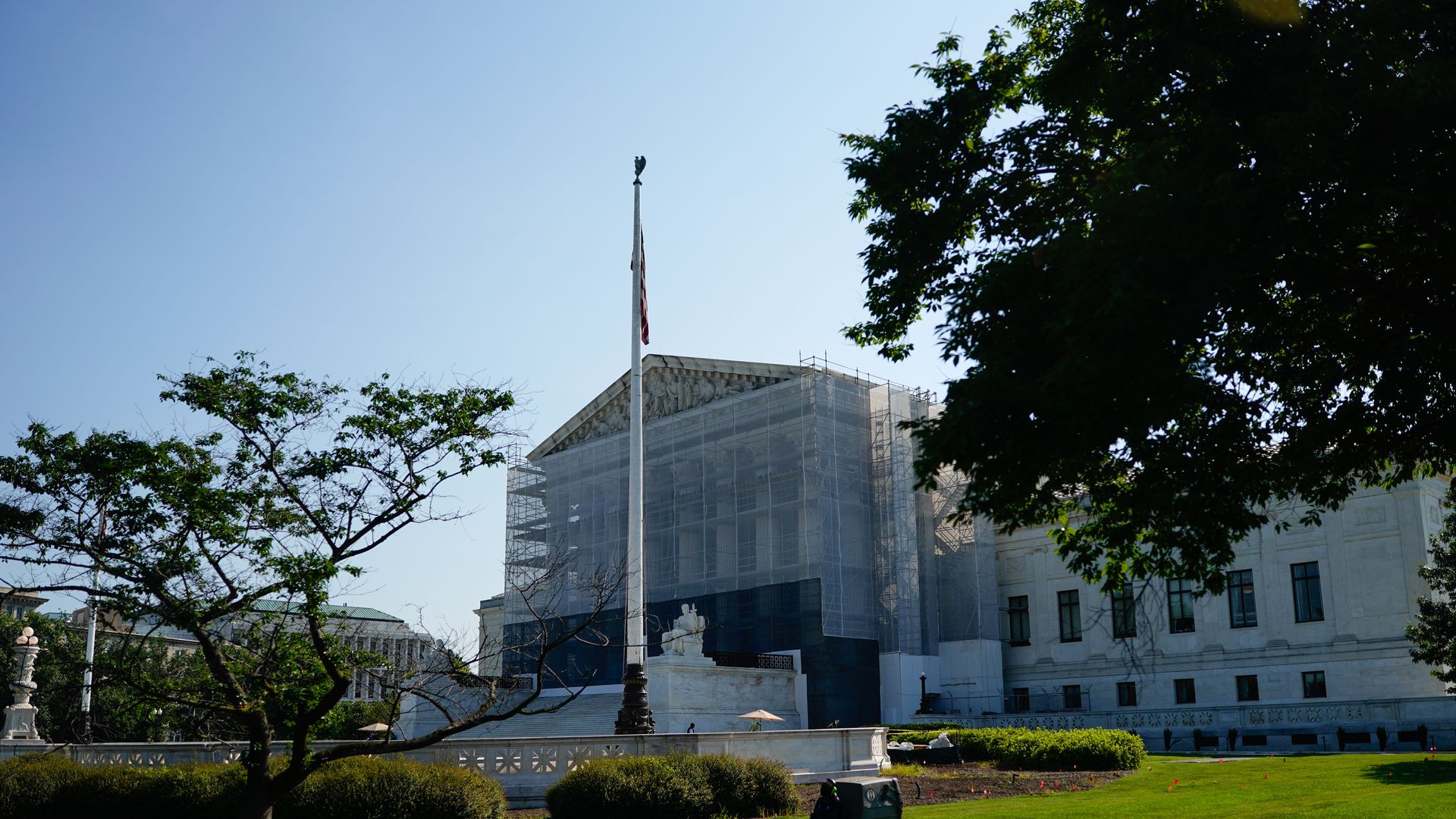 The Supreme Court in Washington D.C. on a summer day. 