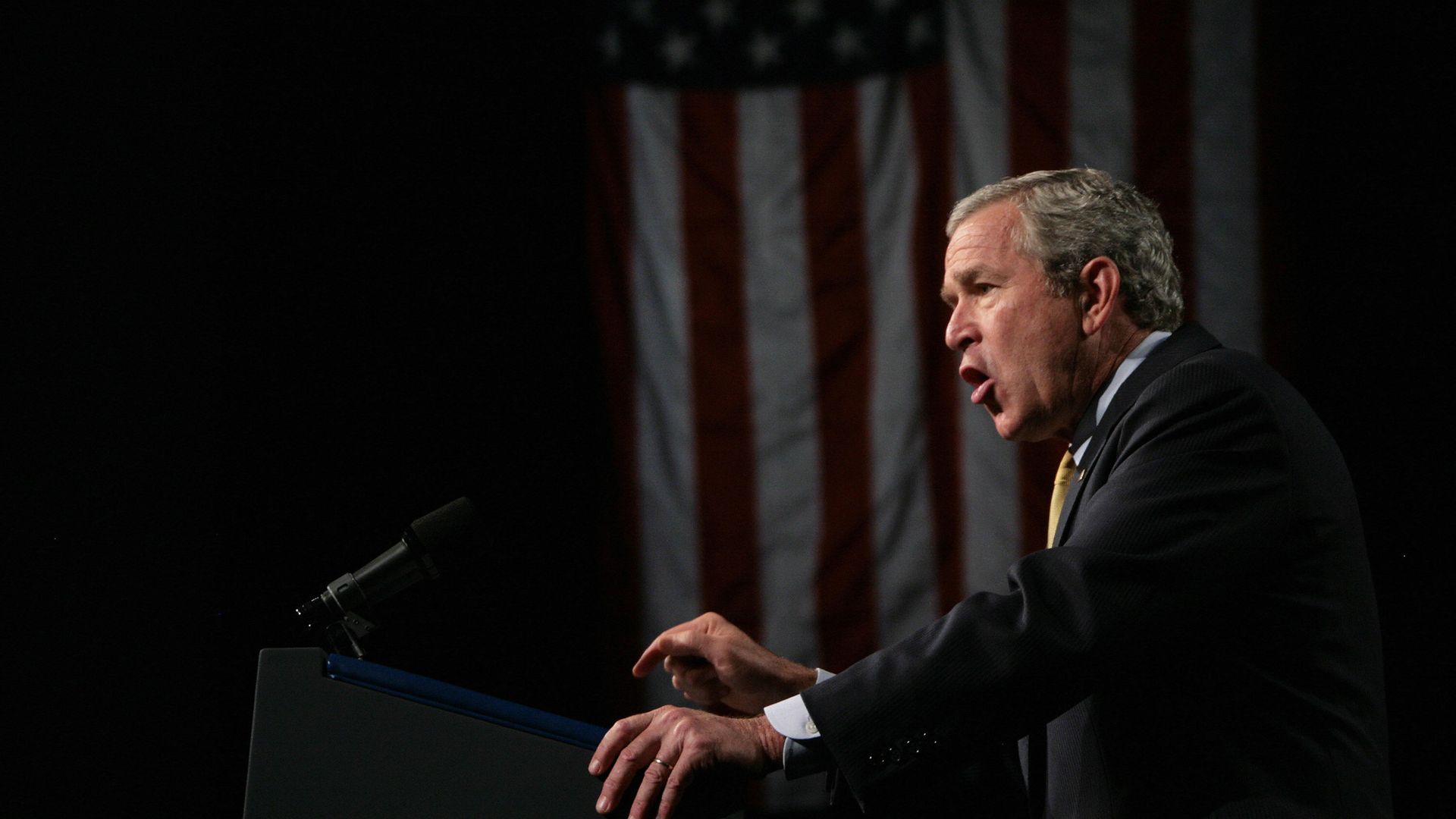 President George W. Bush speaks on the Global War On Terrorism in 2006.