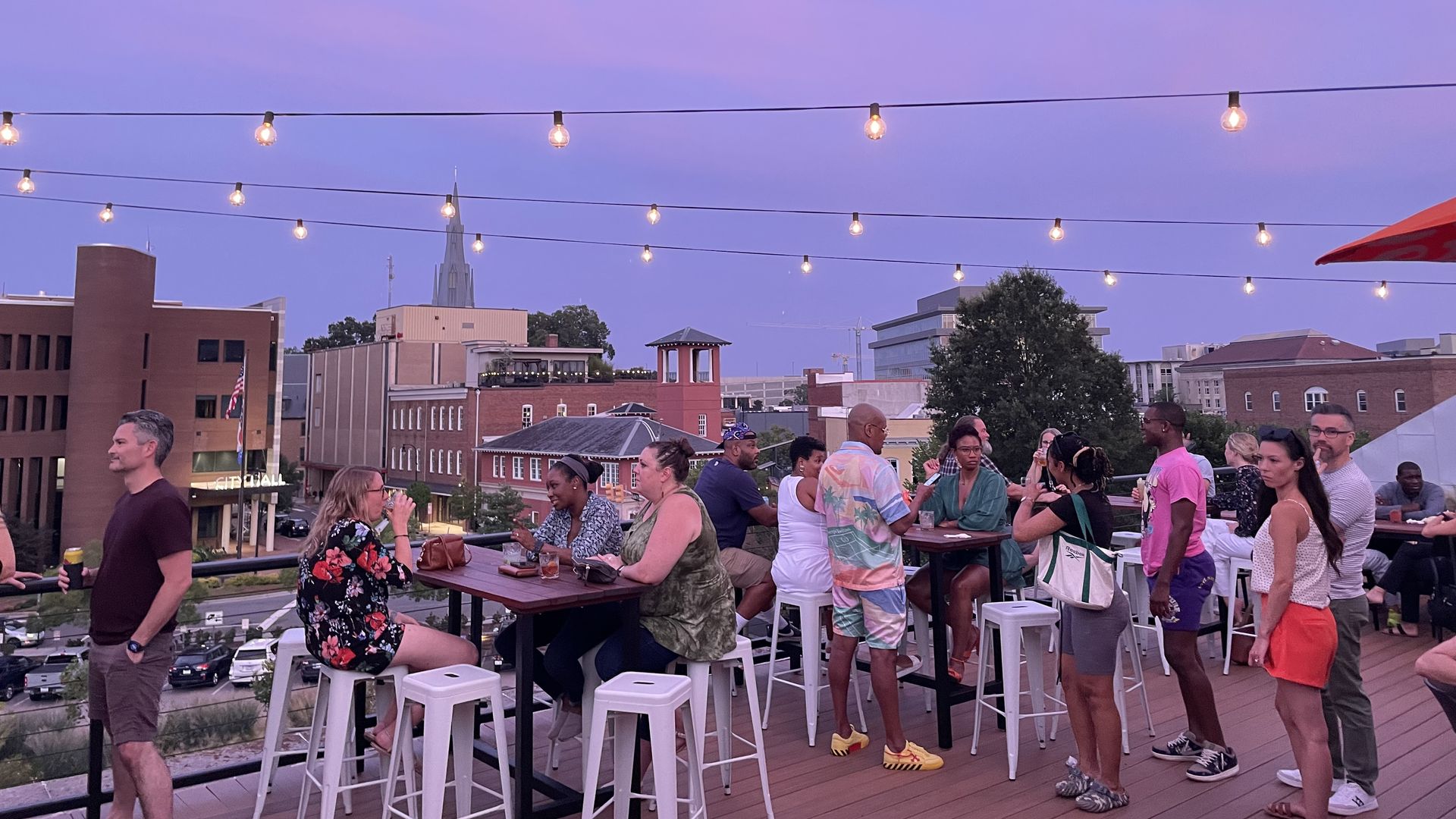 Downtown Durham adds a new rooftop bar with The Velvet Hippo - Axios ...