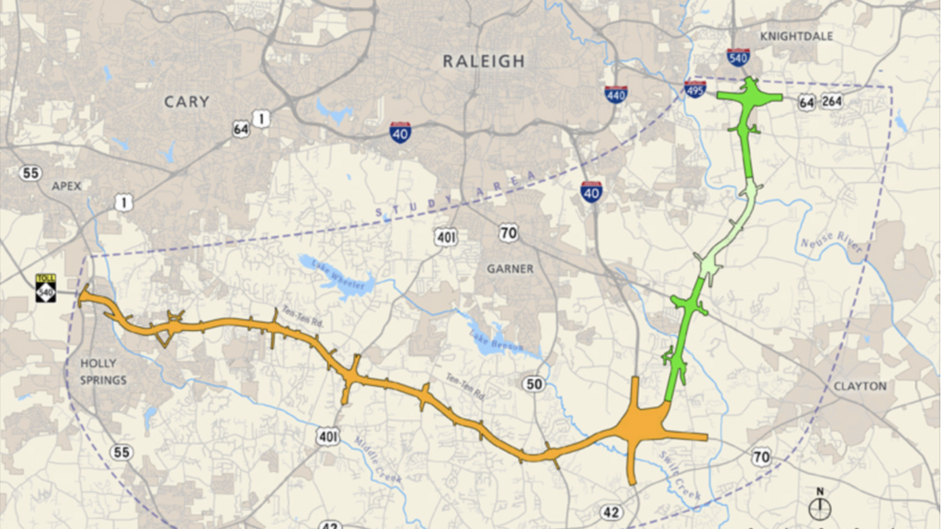 Map: N.C. Department of Transportation.