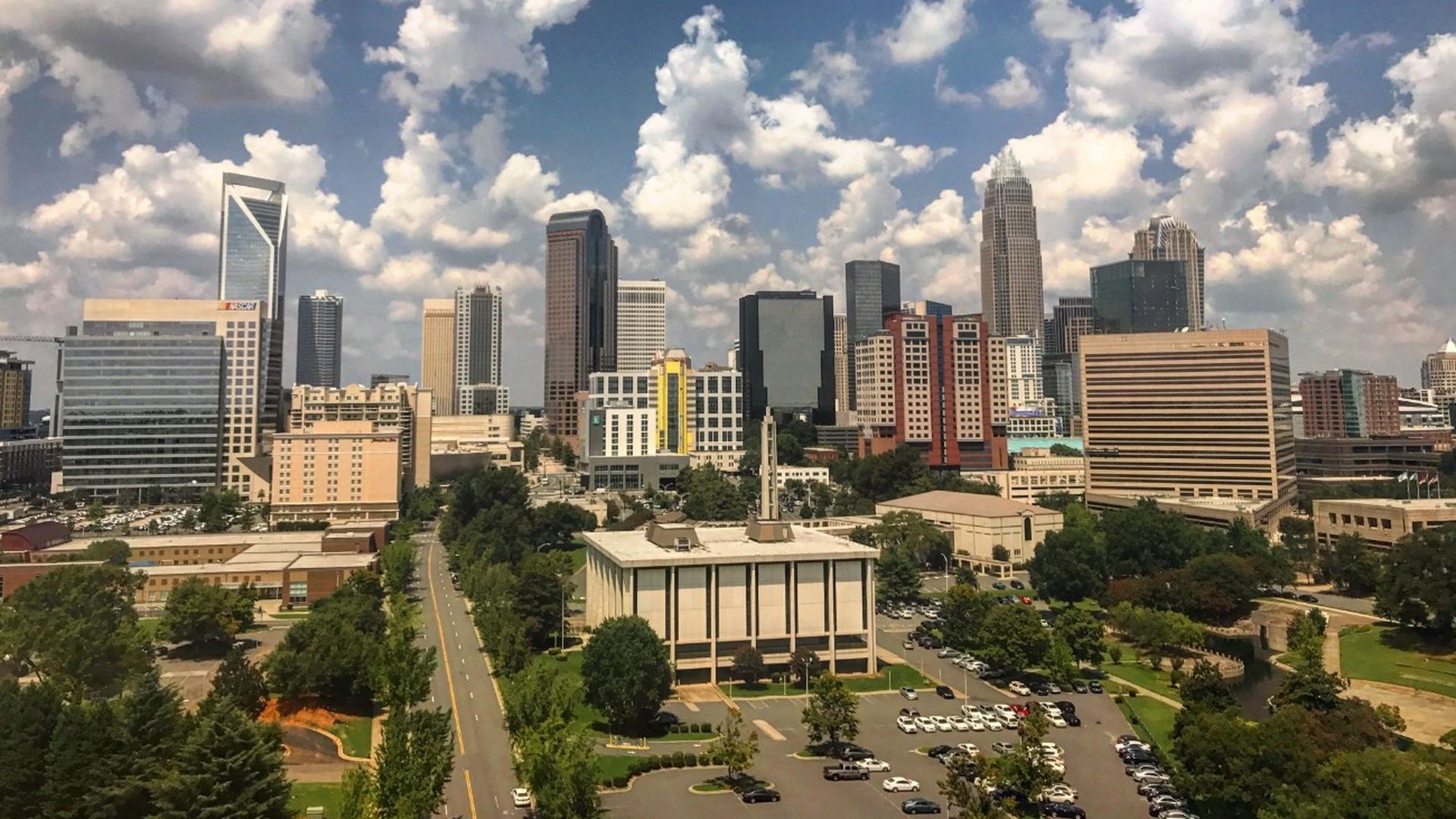 uptown skyline from le meridien city lights daytime