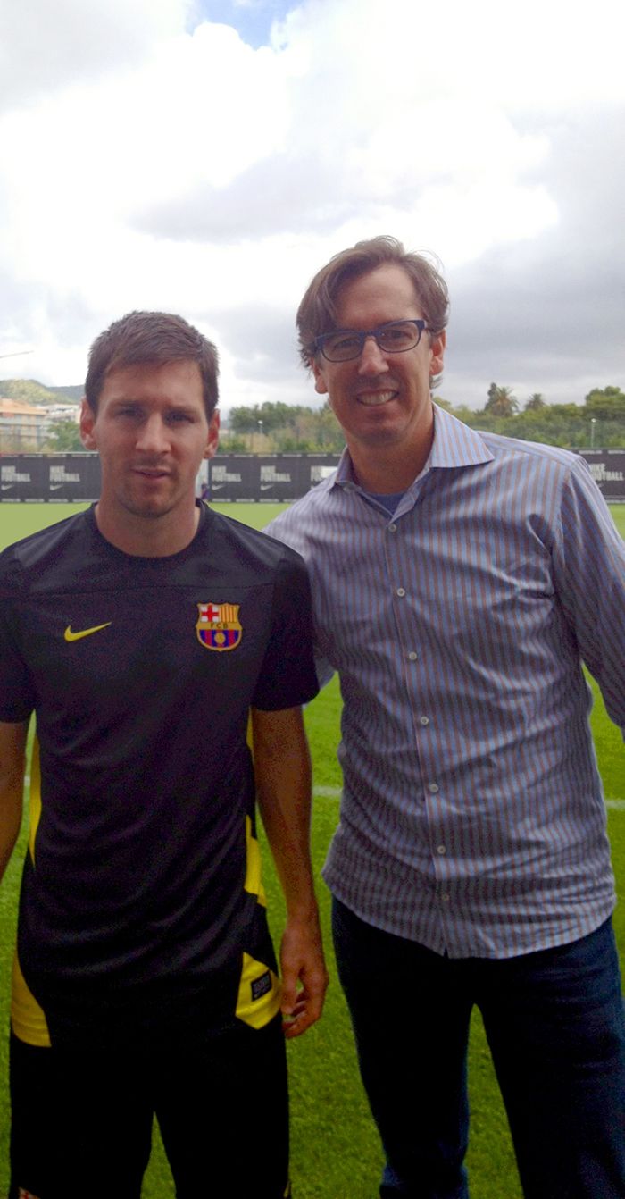 Lionel Messi (left) and Mac Lackey. Photo: Courtesy Mac Lackey