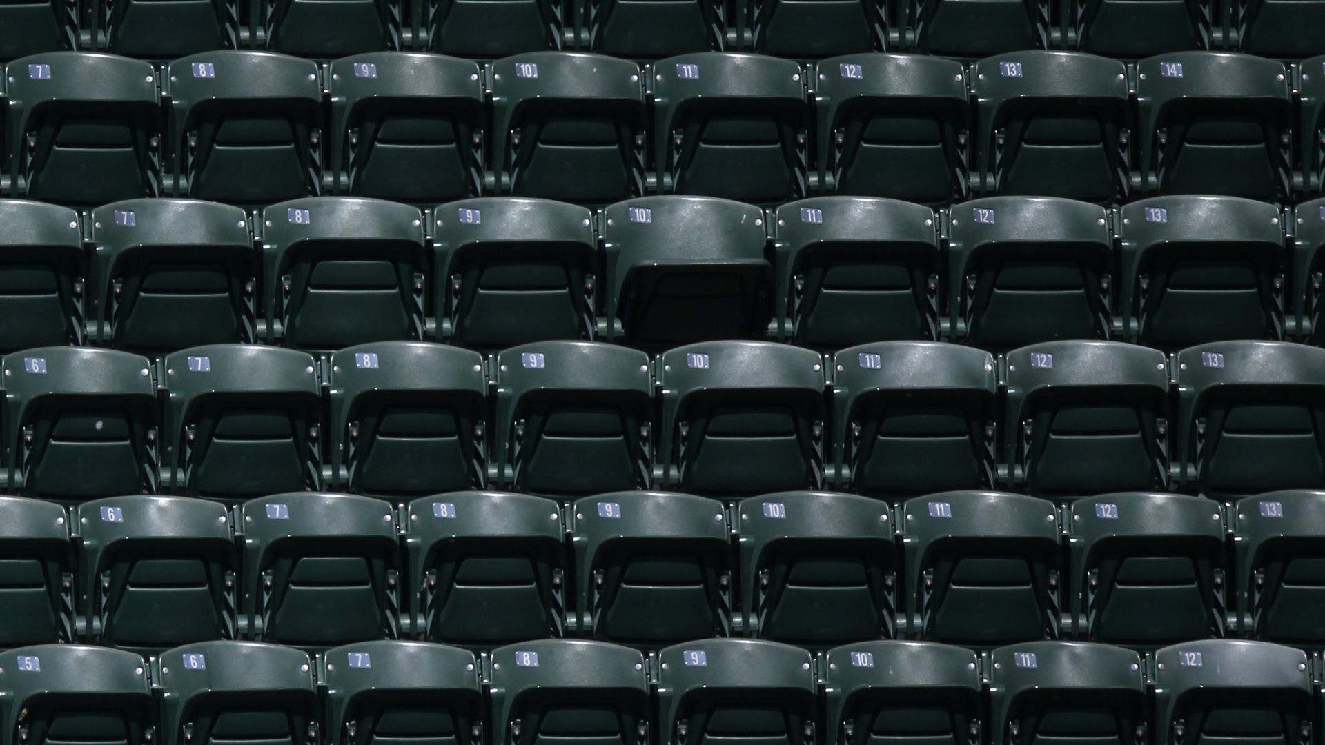 Empty stadium seats