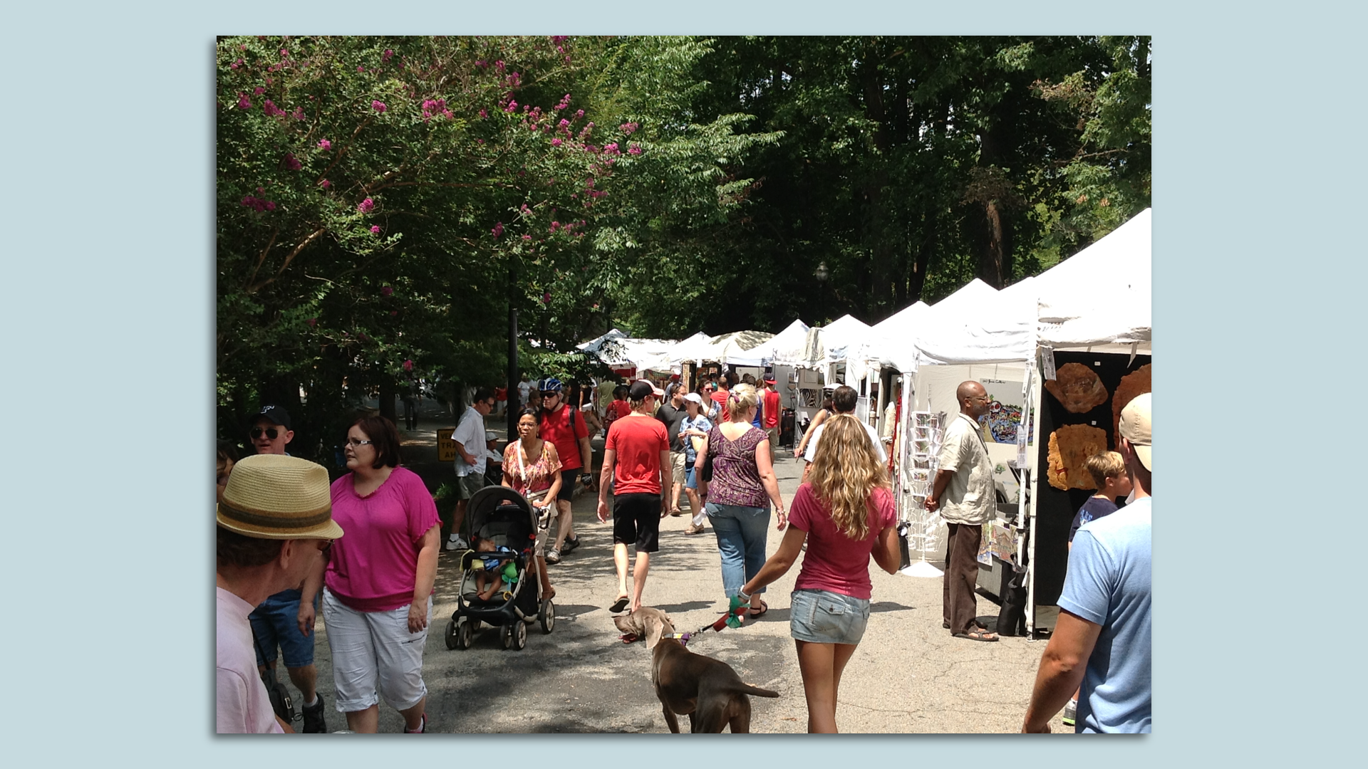 Photo of people walking at the Chastain Park Arts Festival