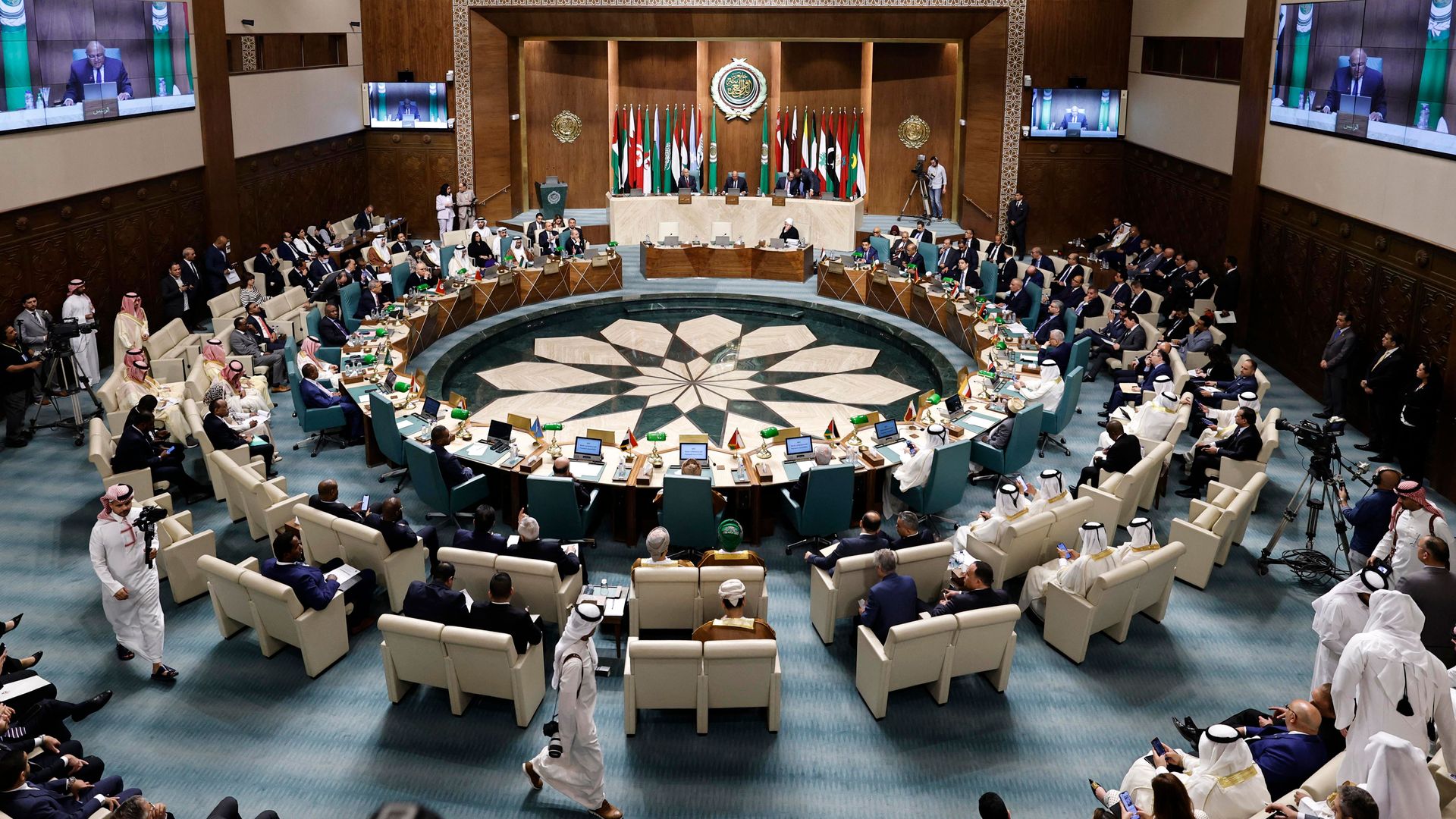 A meeting of Arab League foreign ministers in Cairo on May 7. 