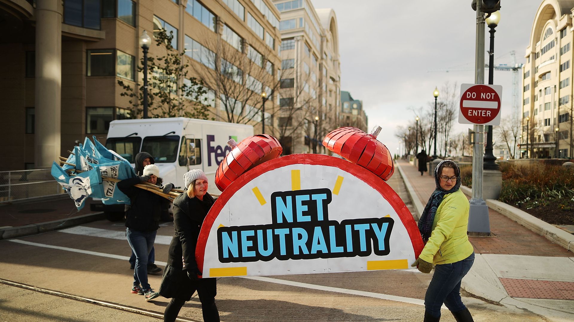Net neutrality protesters