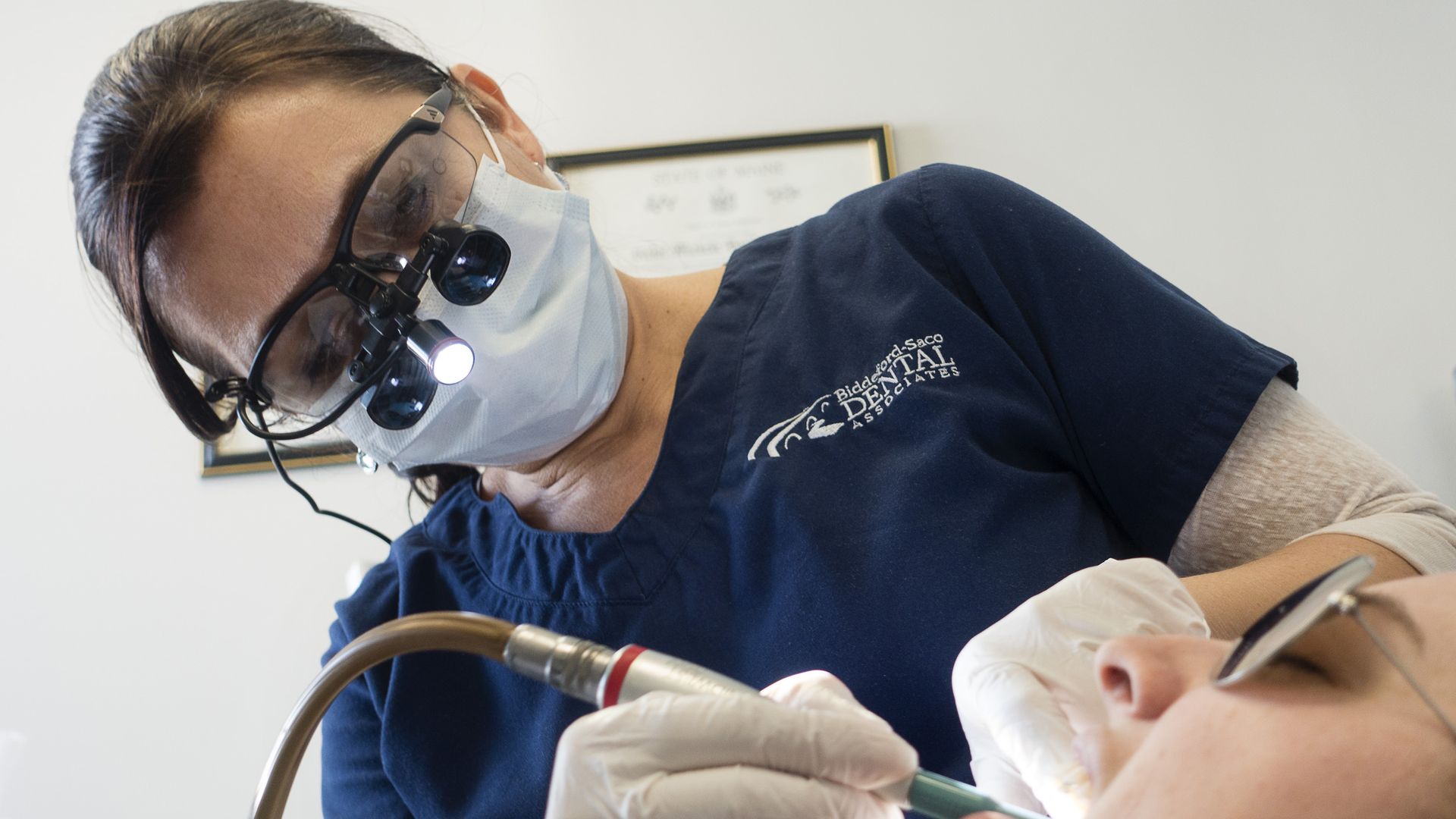A dental hygienist