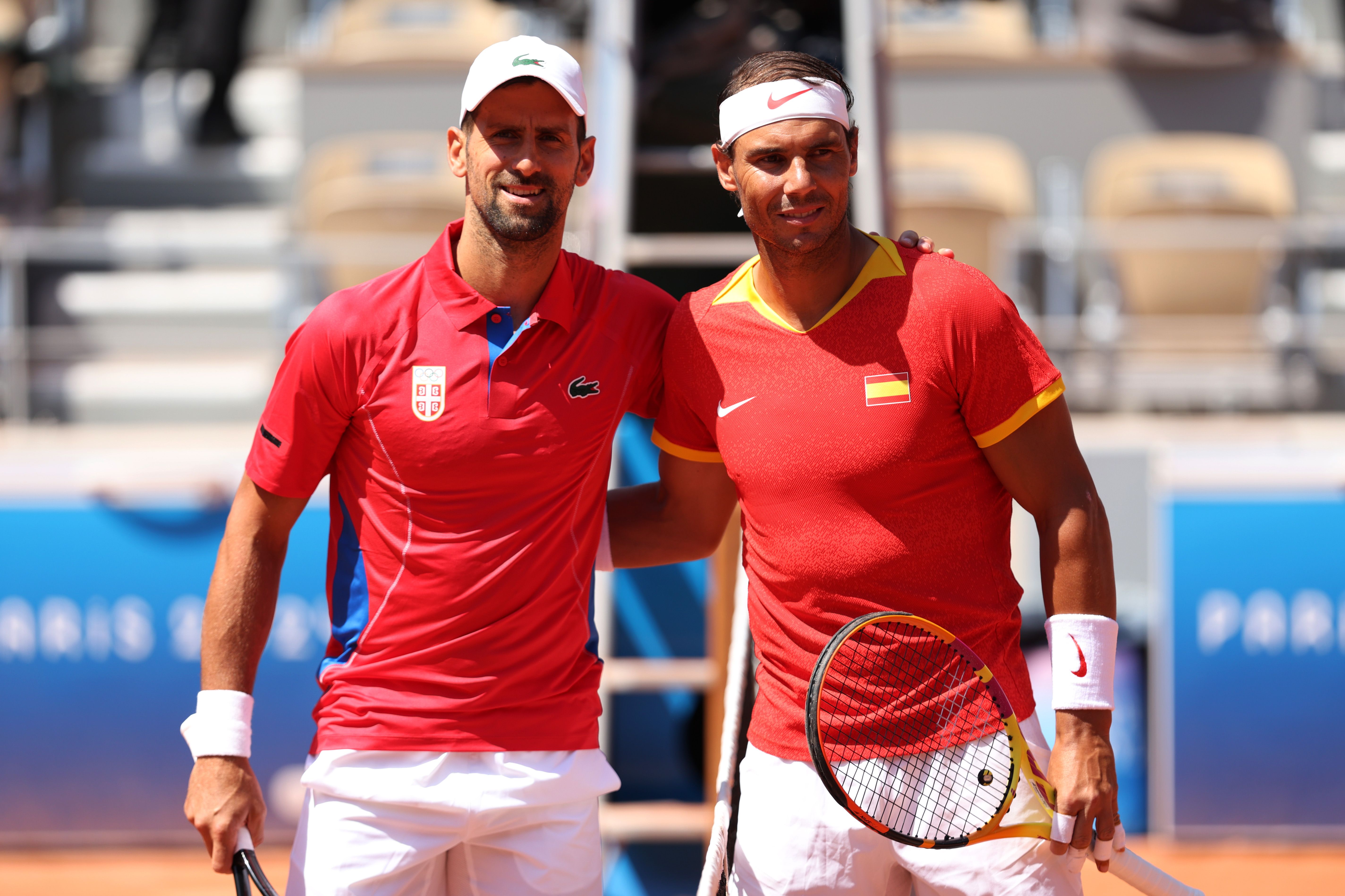 Two titans of tennis —Novak Djokovic of Team Serbia and Rafael Nadal of Team Spain — battled it out after the Men's Singles second round match during the Paris Games Paris on July 29.
