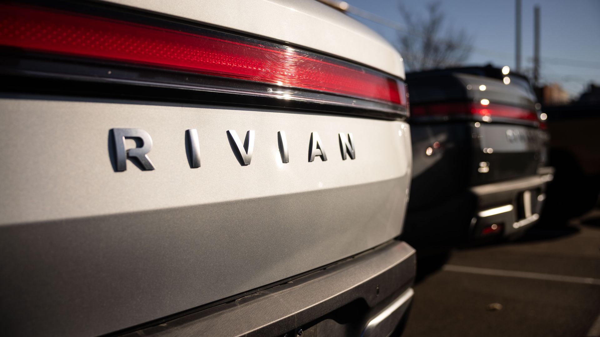The rear of a Rivian vehicle