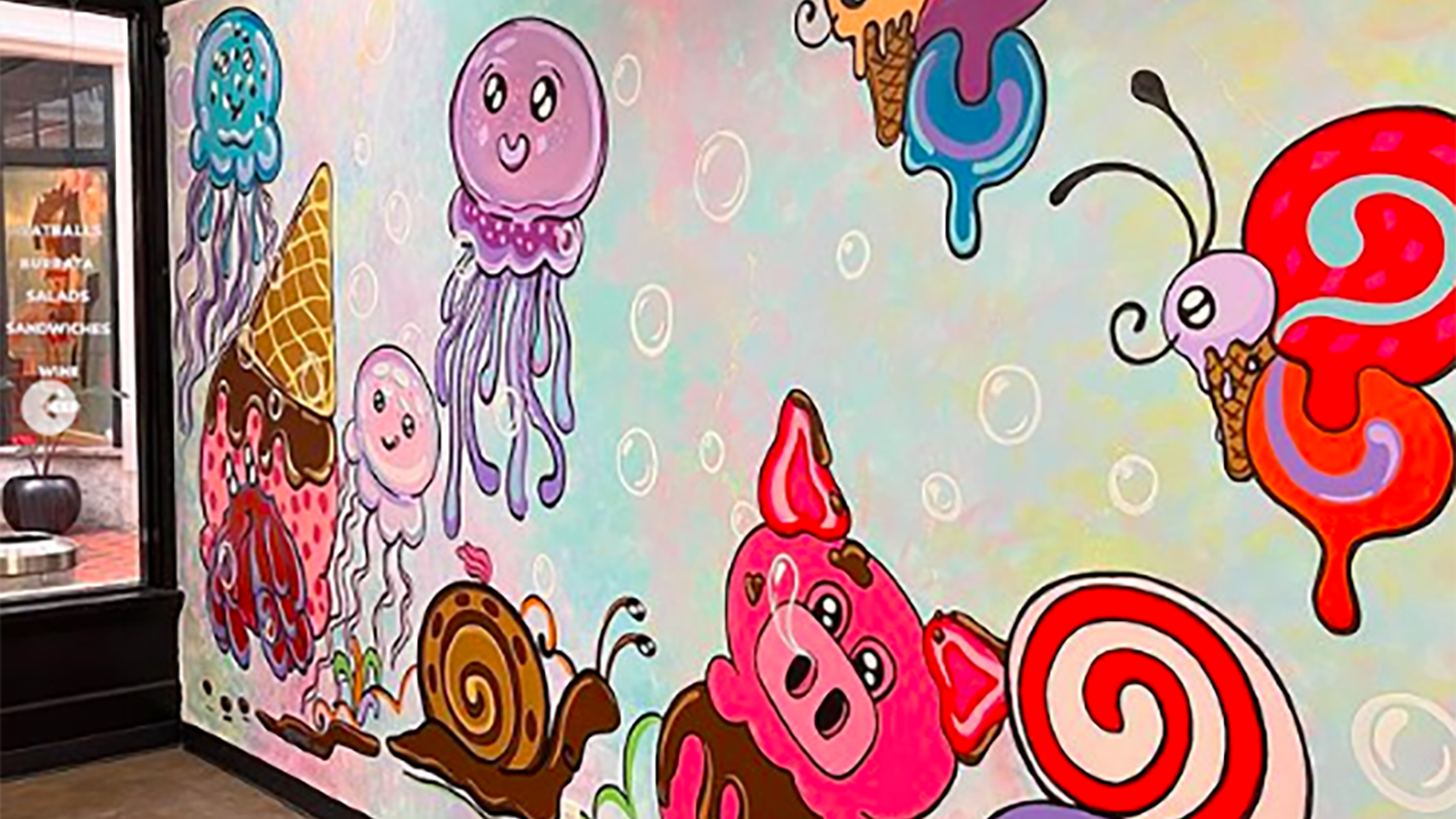 Two Scoops mural in Uptown.