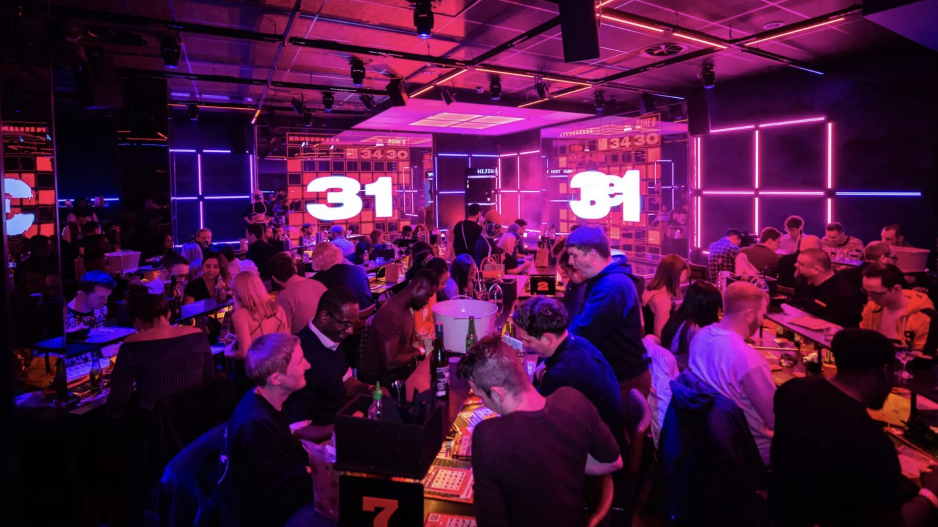 Bingo night at a club.