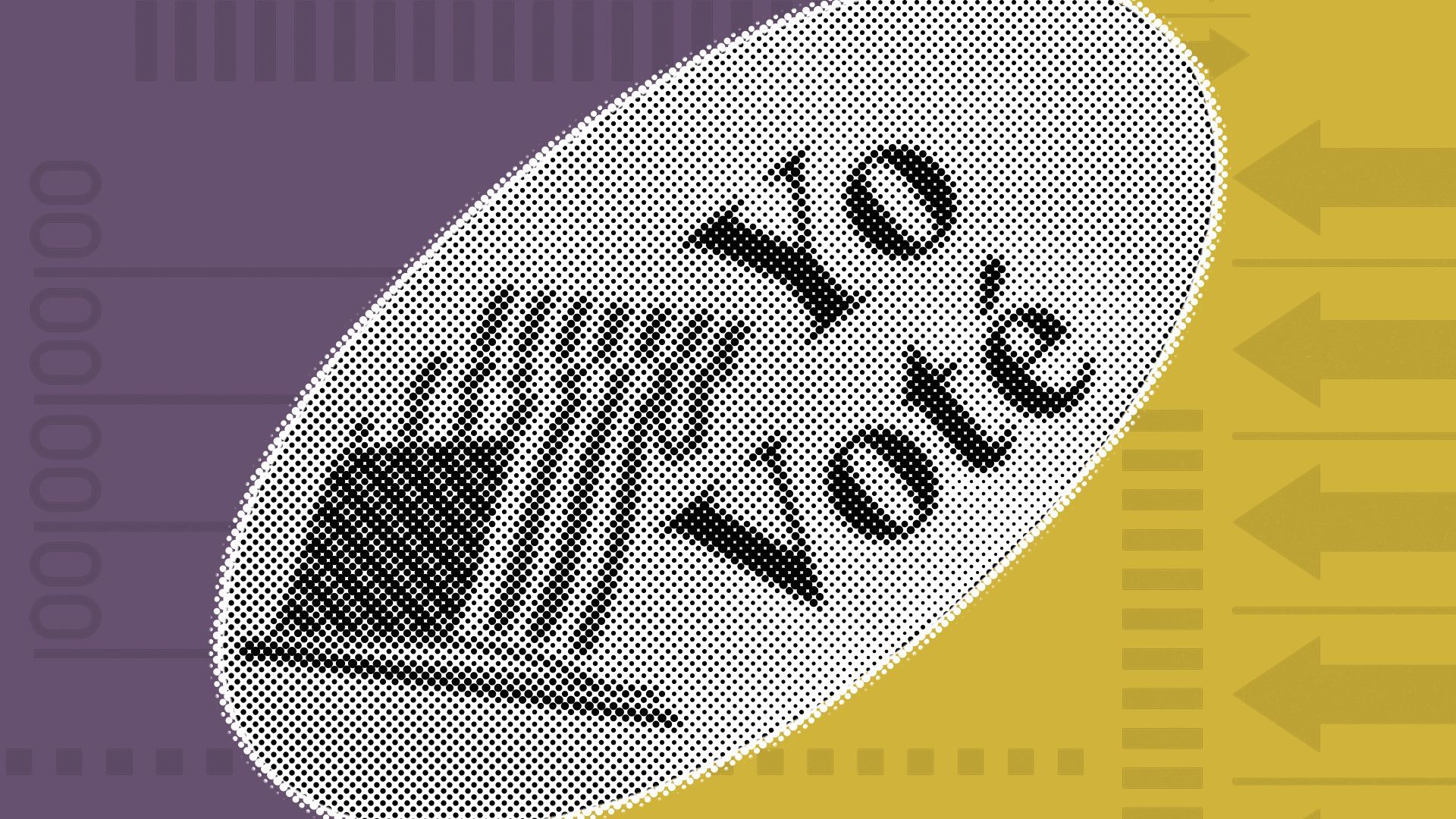 Illustration of a "Yo Voté" sticker surrounded by ballot imagery.