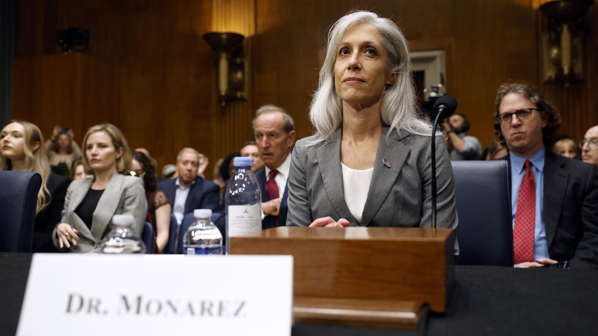 Former Director of the Centers for Disease Control (CDC) Susan Monarez arrives to testify before the Senate Committee on Health, Education, Labor, and Pensions in the Dirksen Senate Office Building on September 17, 2025 in Washington, DC. 