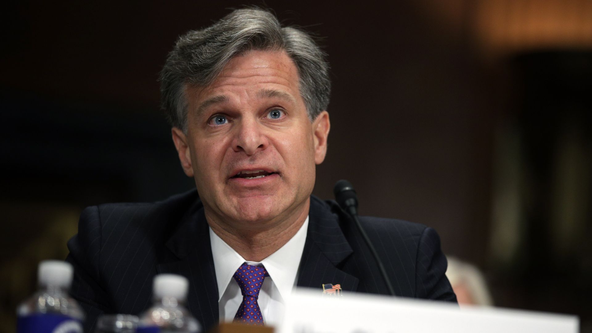 Christopher Wray testifying