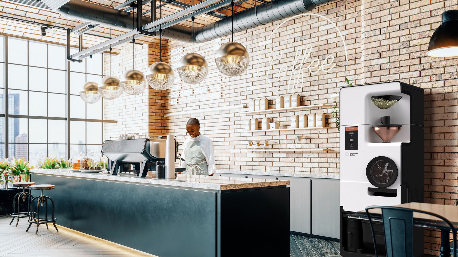 Photo of the electric Bellwether Shop Roaster 