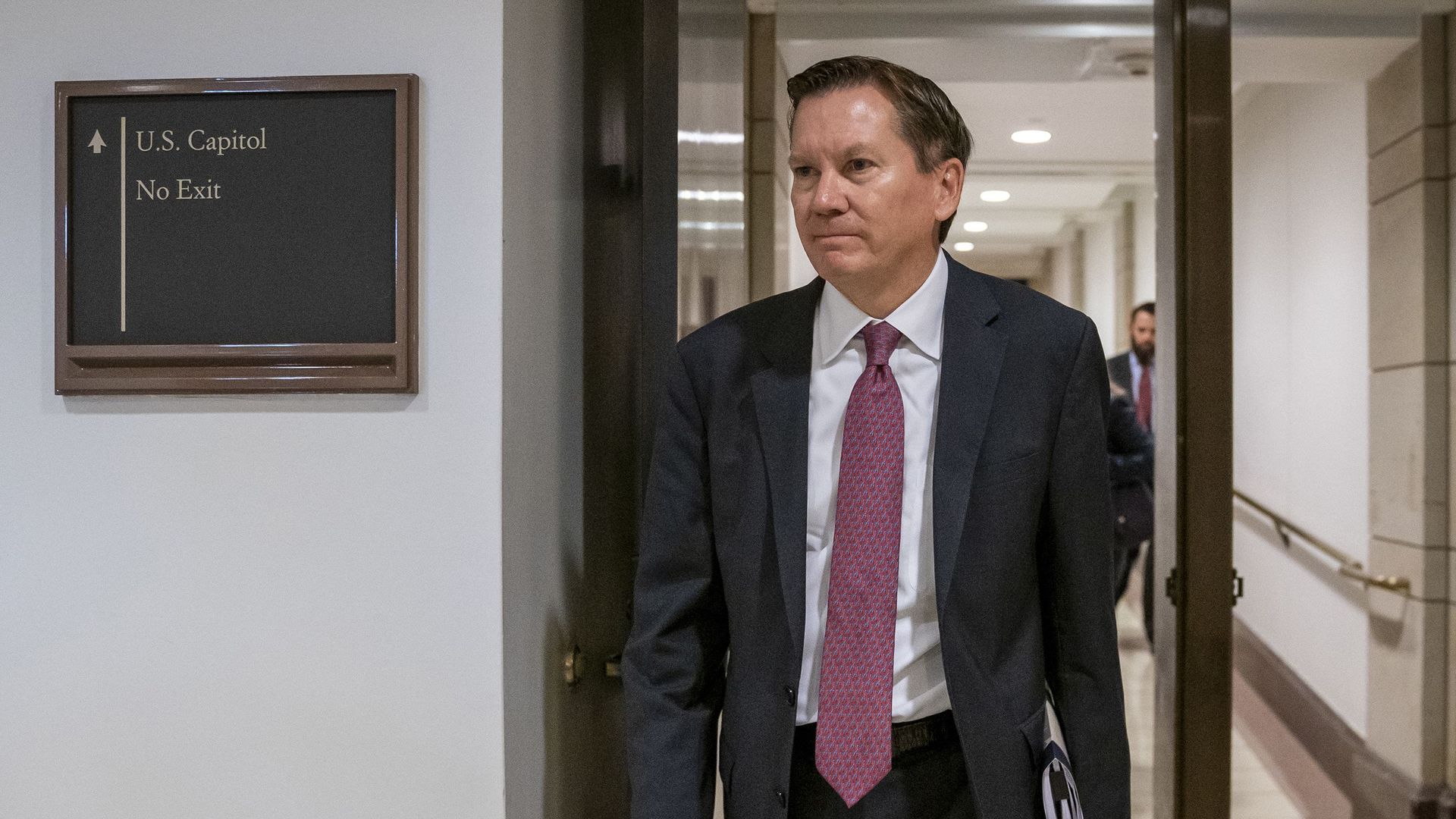 Michael Atkinson, arrives in October for closed-door questioning about the whistleblower complaint. 