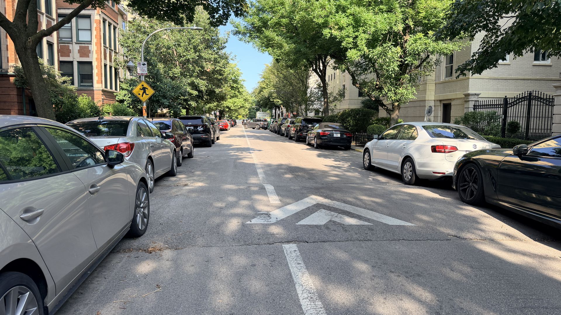 street with a speed bump