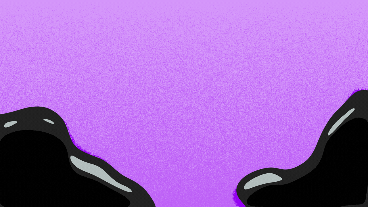 Animated illustration of two pools of oil merging to form a dollar sign.