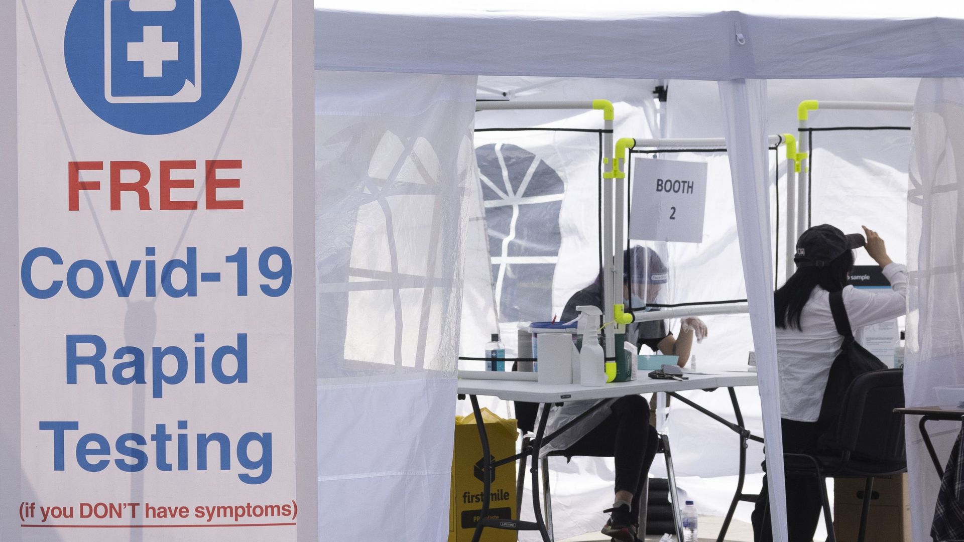 COVID-19 rapid testing signage