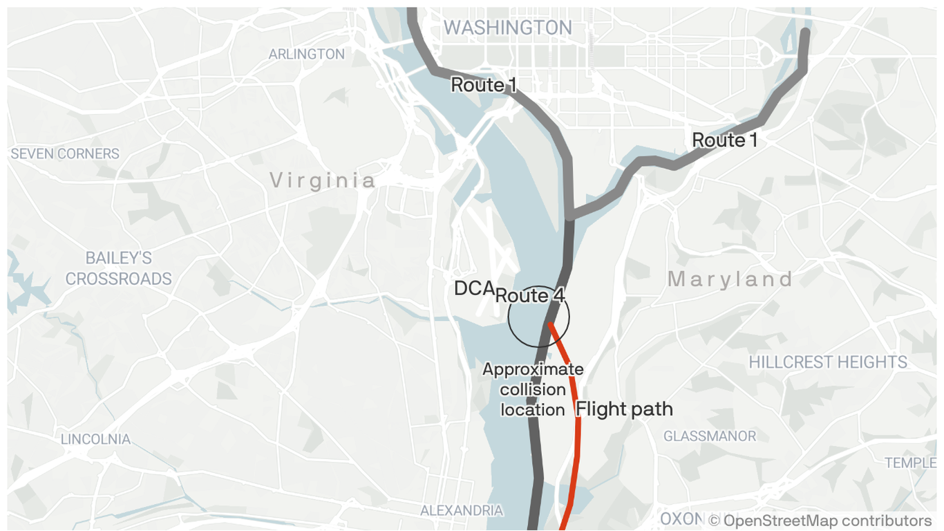 Helicopter routes near Reagan airport restricted after crash, reports say
