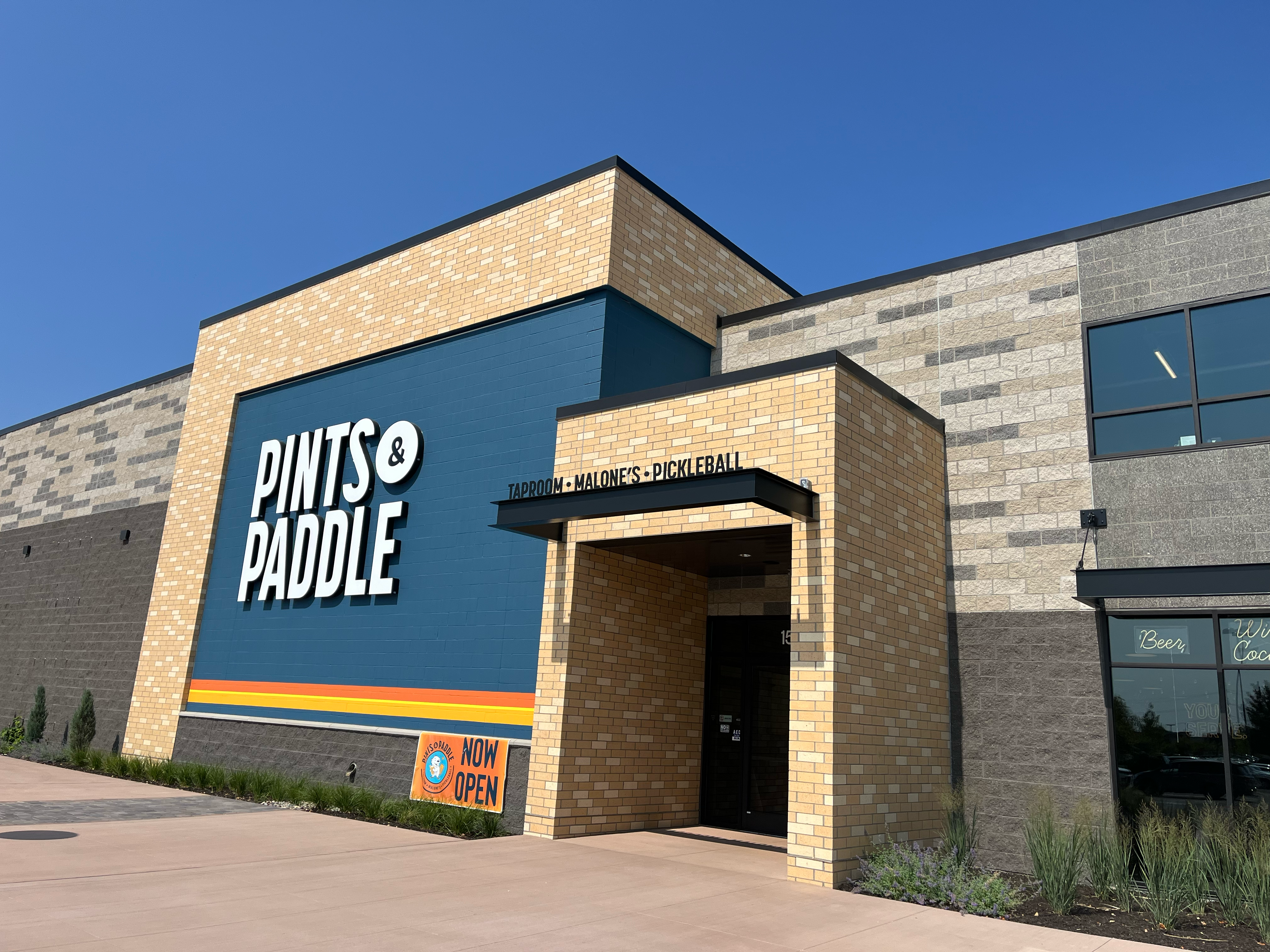 exterior building view of indoor pickleball club