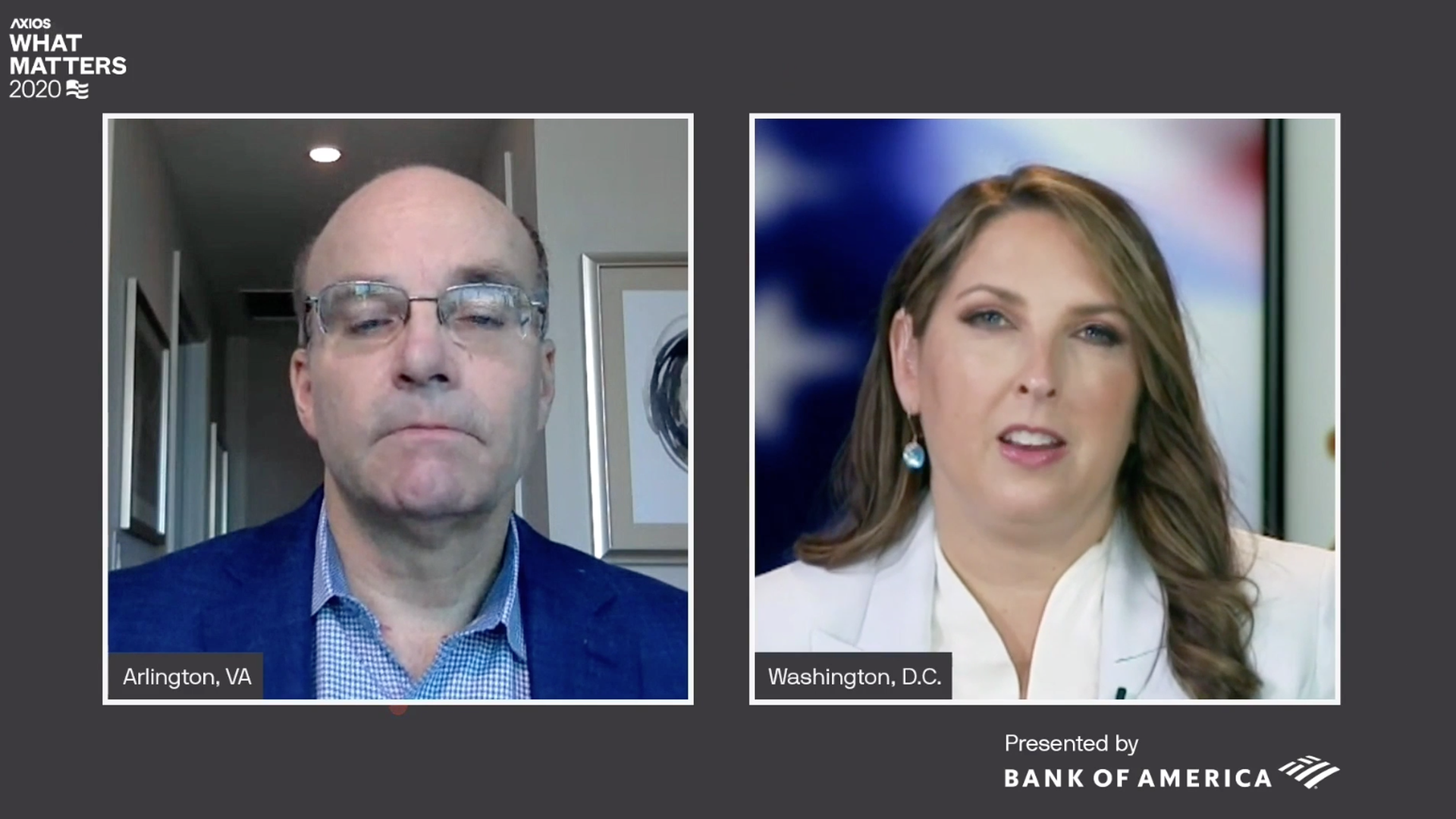 Axios's Mike Allen speaks with RNC chair Ronna McDaniel