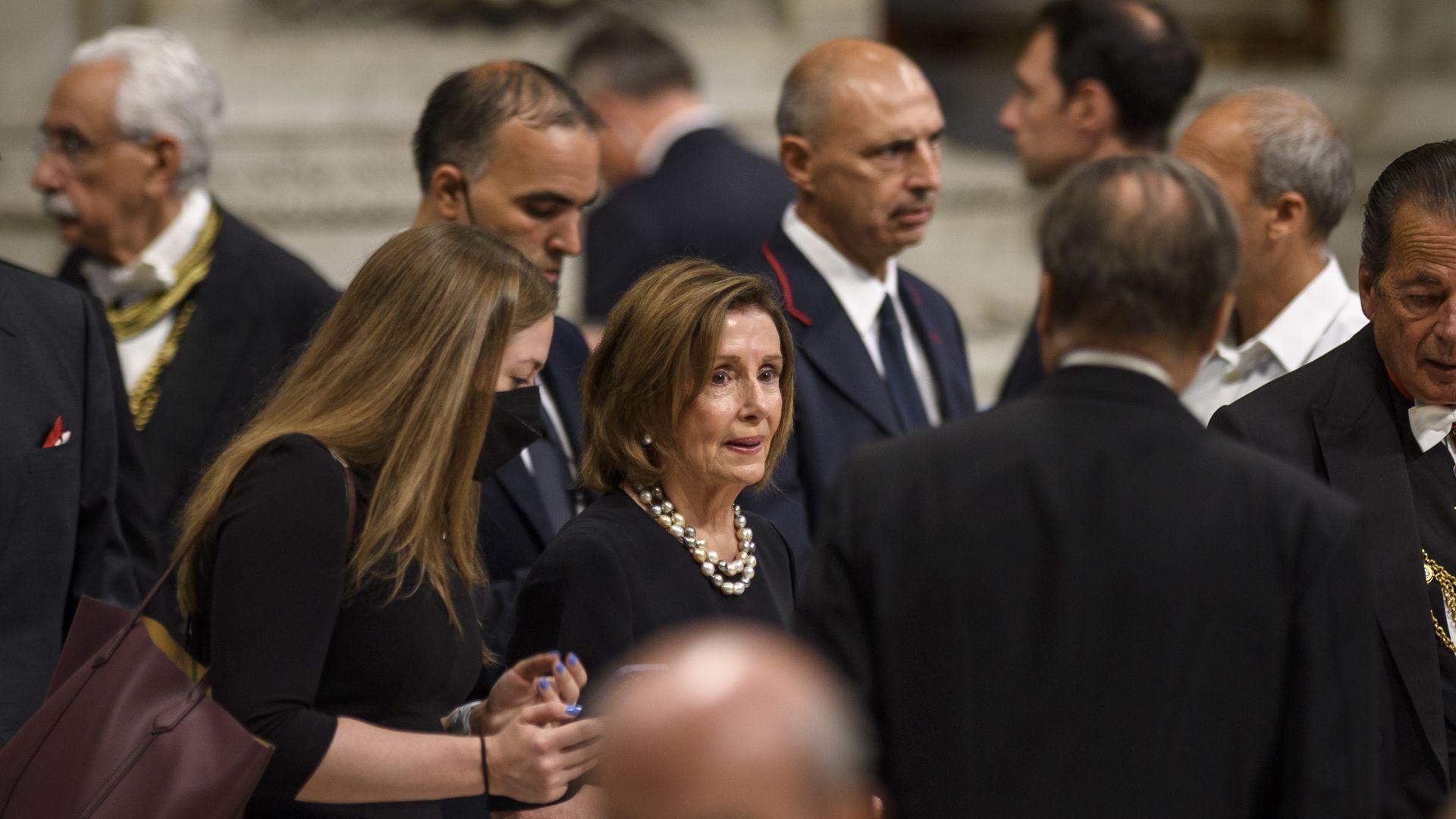 Nancy Pelosi attends the mass for the Solemnity of Saints Peter and Paul at Vatican Basilica on June 29, 2022 in Vatican City, Vatican.