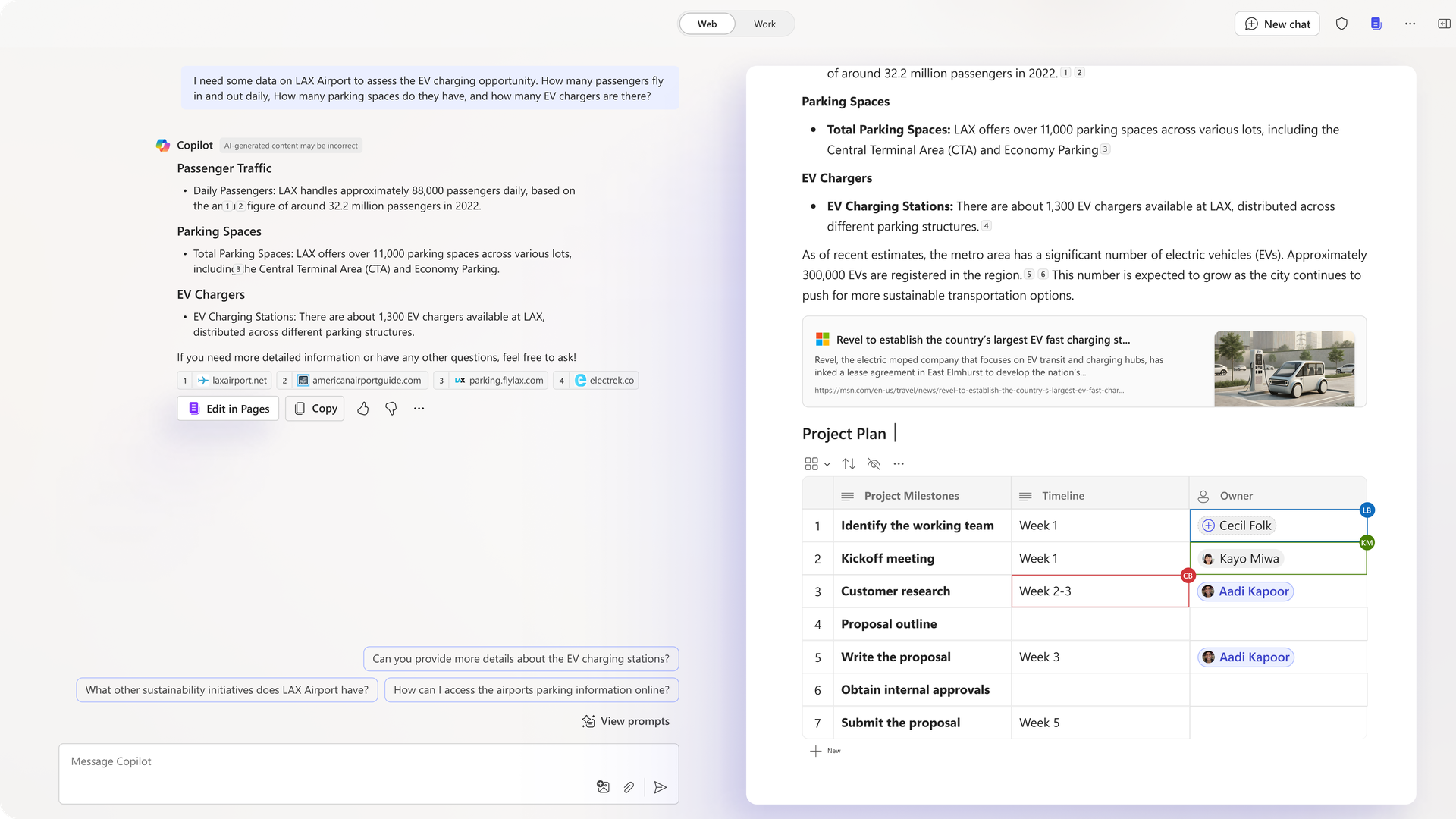 An example of Microsoft's new Copilot Pages AI document type