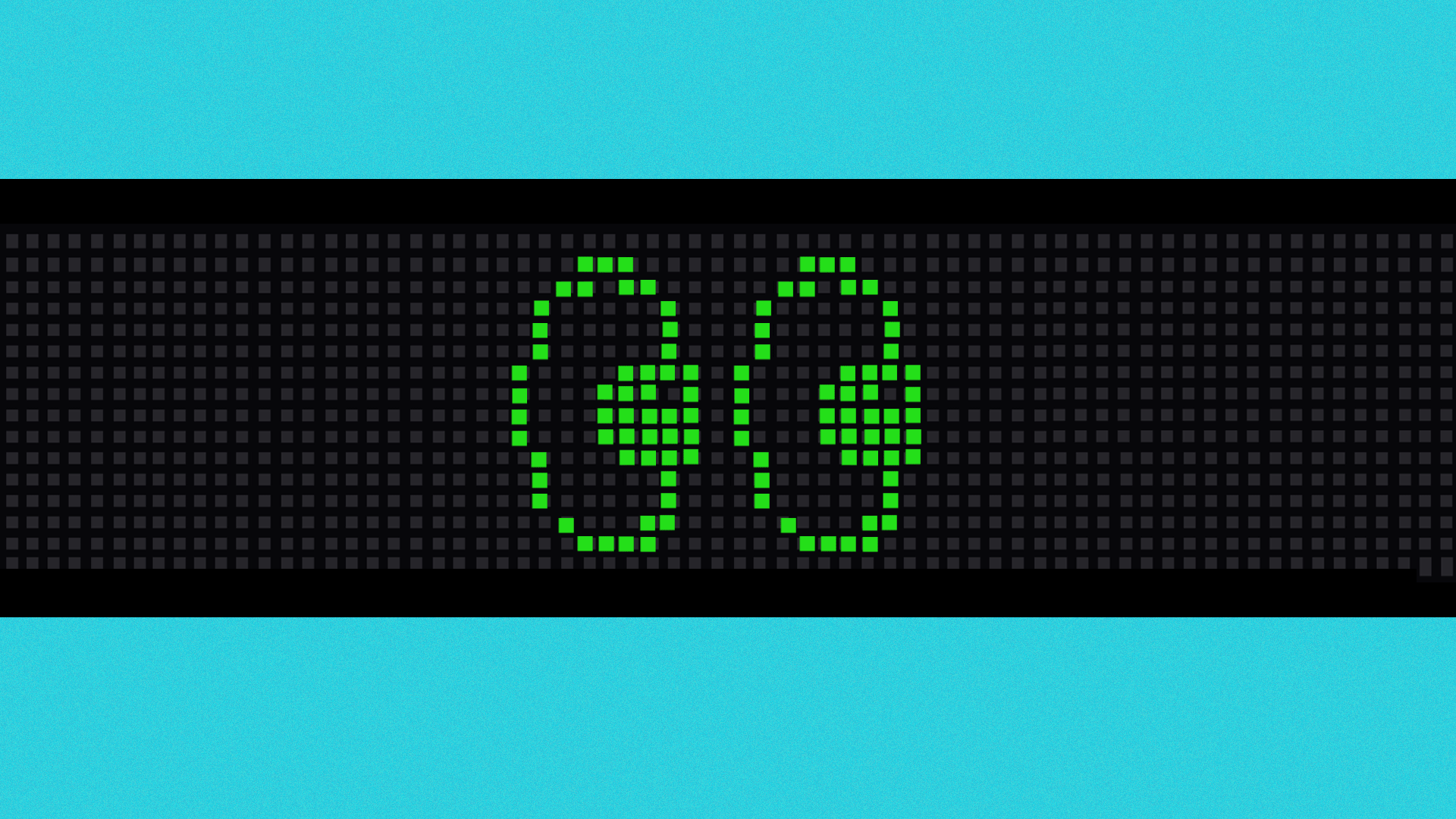 Illustration of a stock ticker with eyes shifting from side to side scrolling across the screen