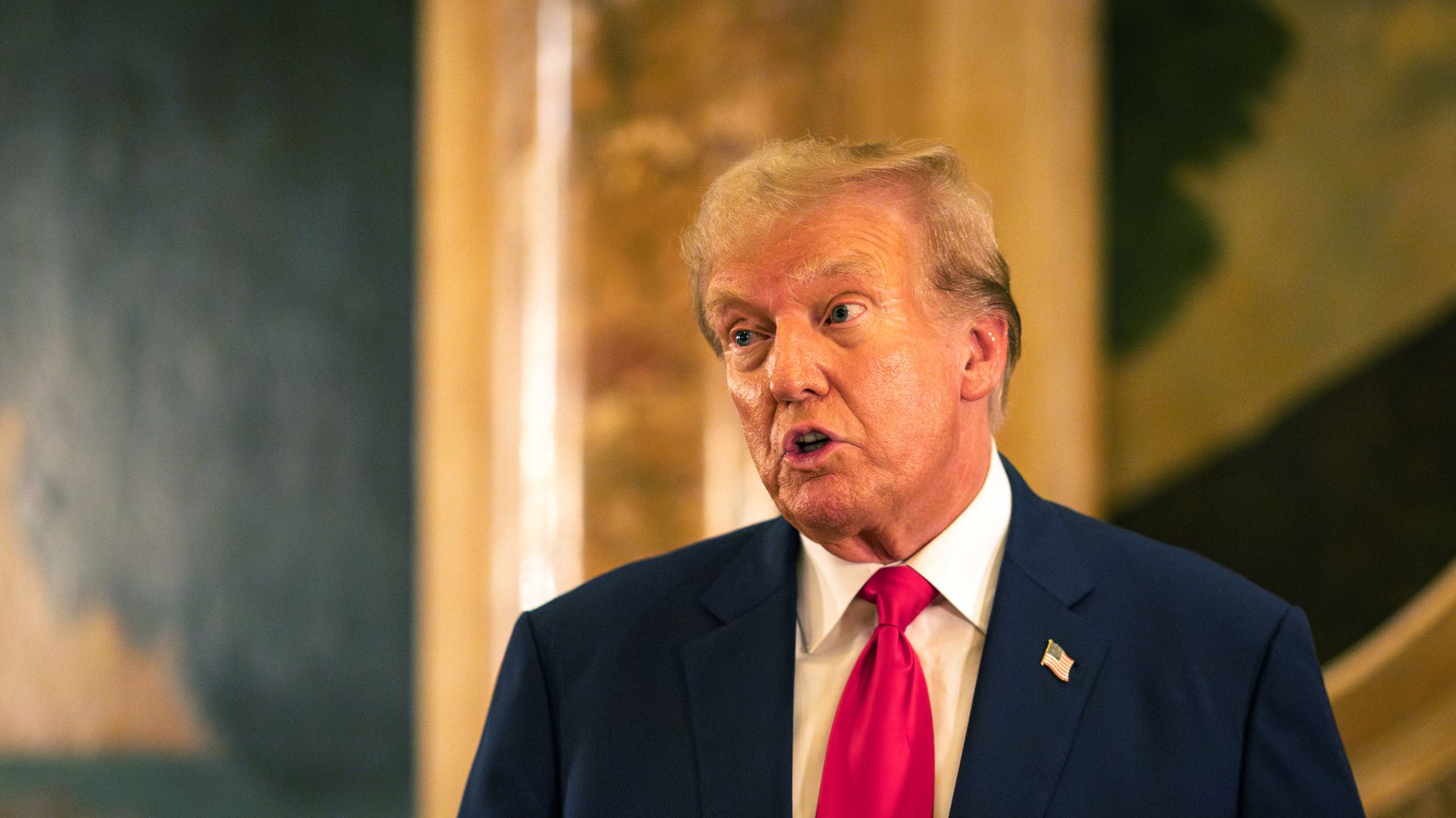 Former U.S. President Donald Trump speaks at a dinner at Mar-a-Lago on June 5, 2024 in West Palm Beach, Florida. 