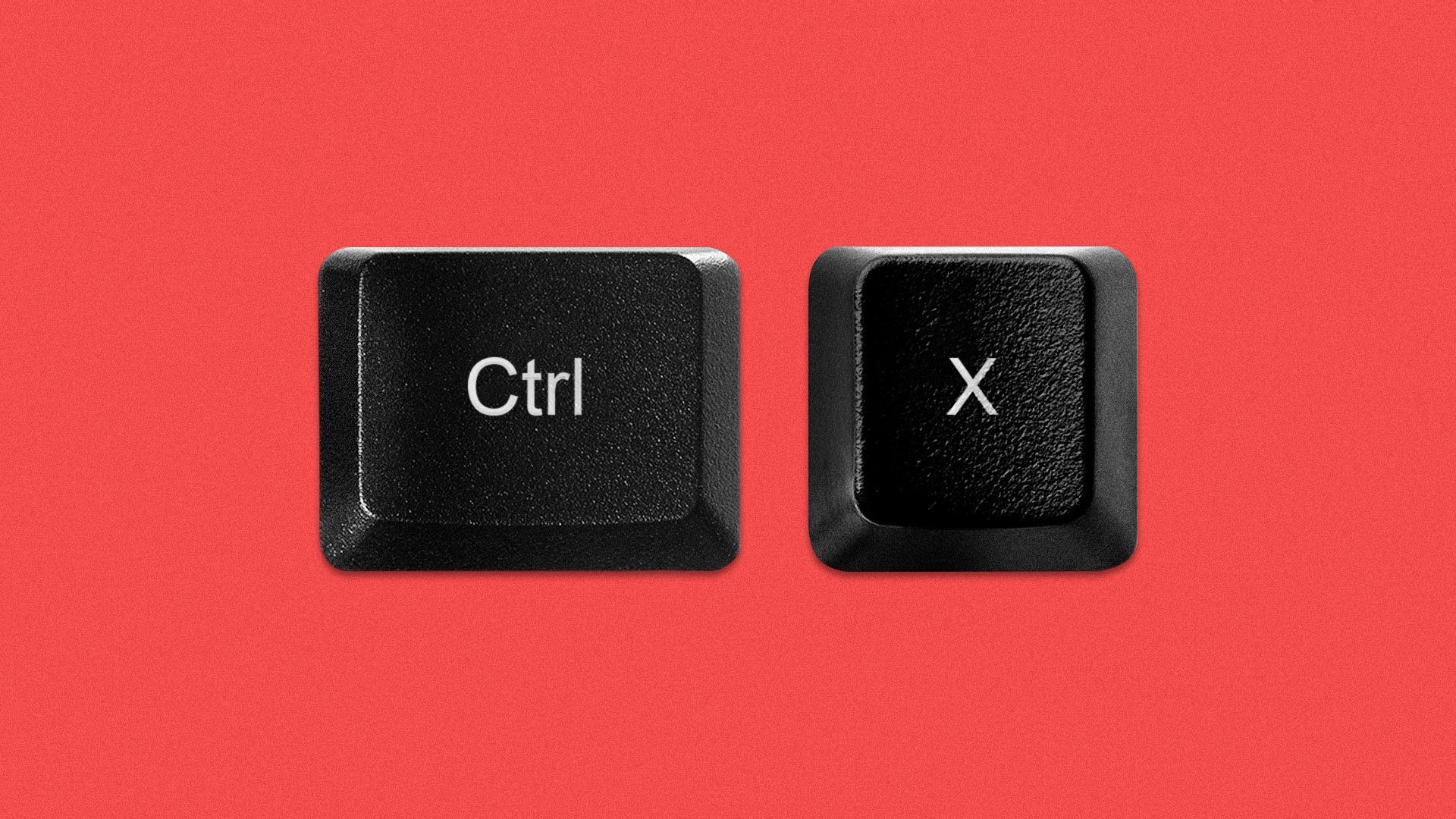 Illustration of the computer keys Ctrl and X`