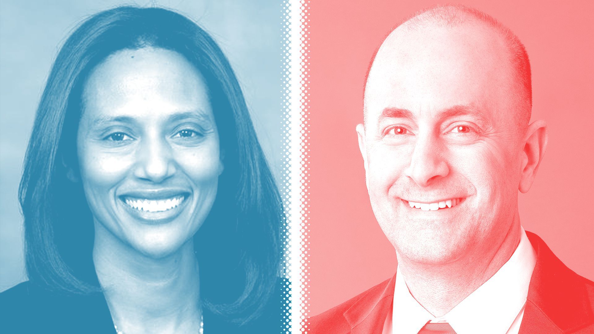 Photo illustration of Sydney Batch and Mark Cavaliero.
