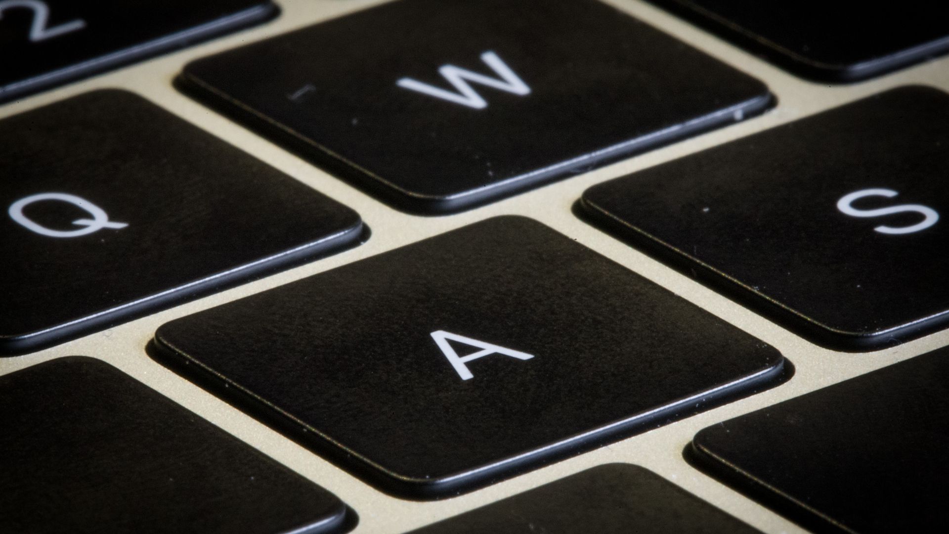 Closeup of an Apple keyboard
