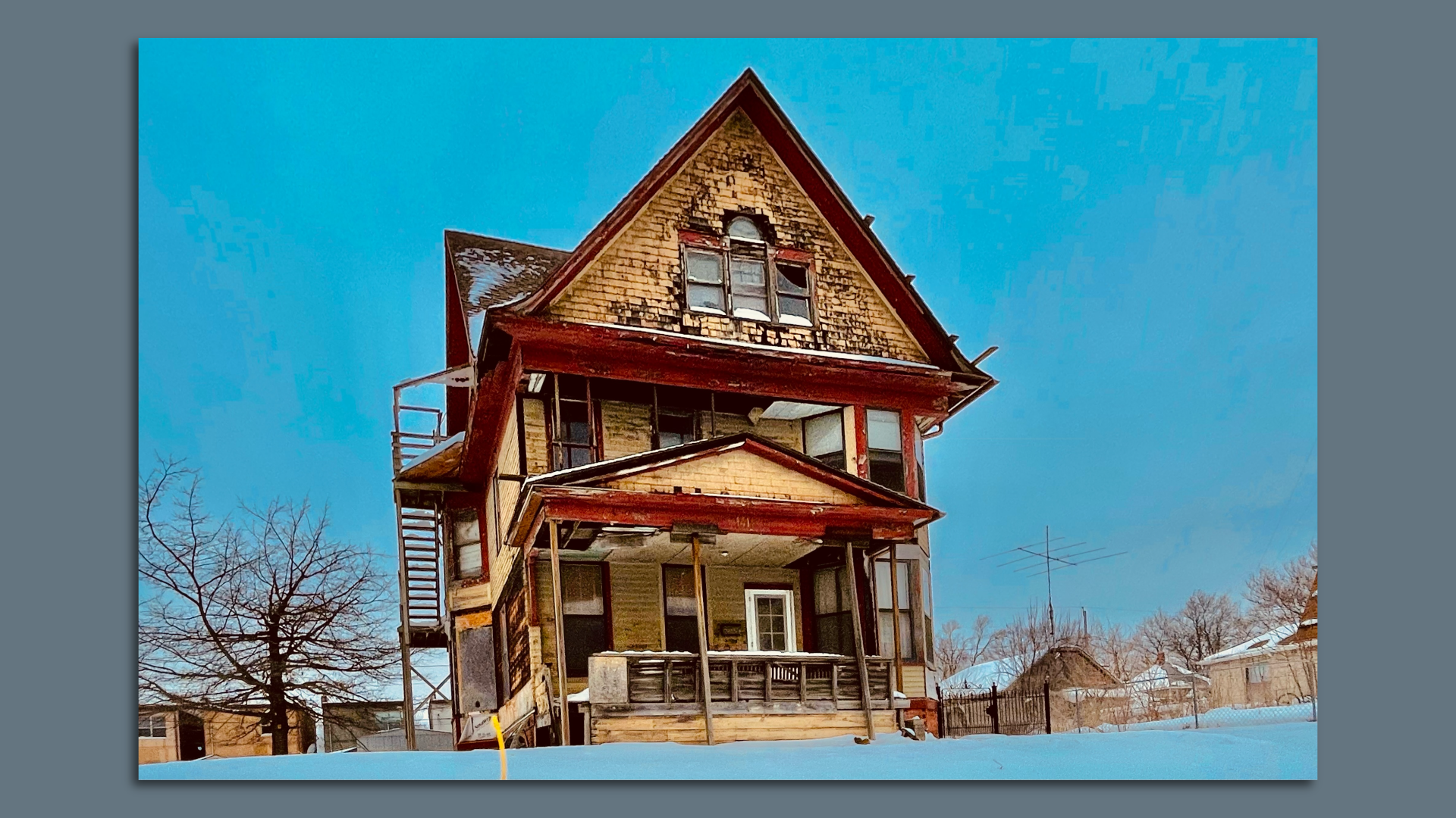 The dilapidated house located at 1410 19th St. in Des Moines.