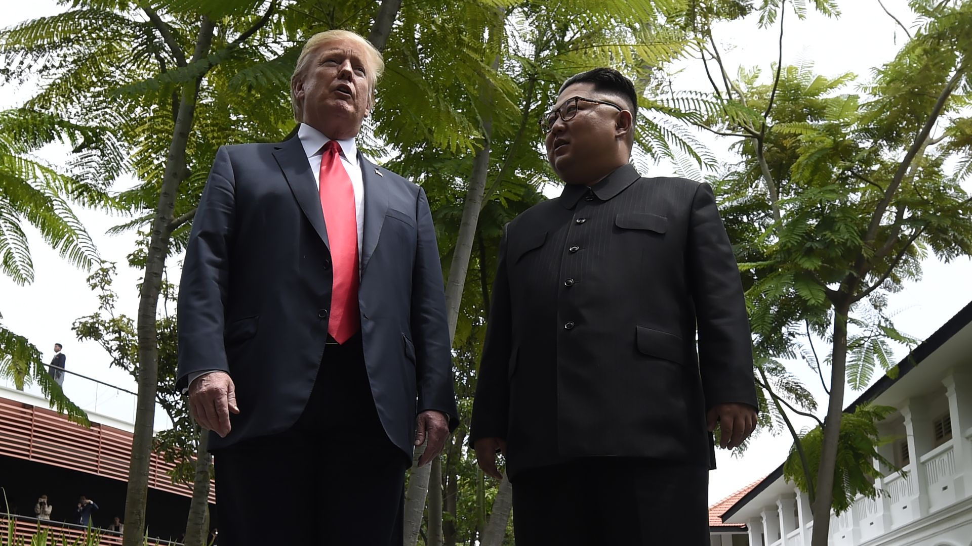 President Trump and Kim Jong-un.