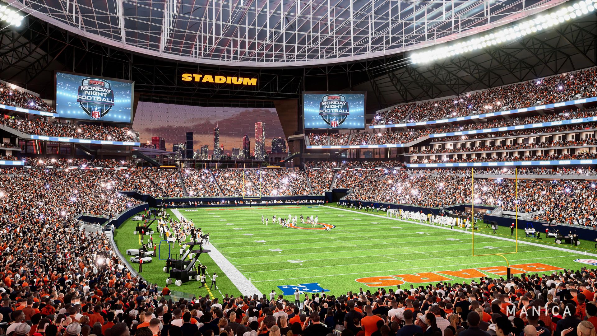 First look: Renderings of the Chicago Bears' proposed lakefront stadium ...